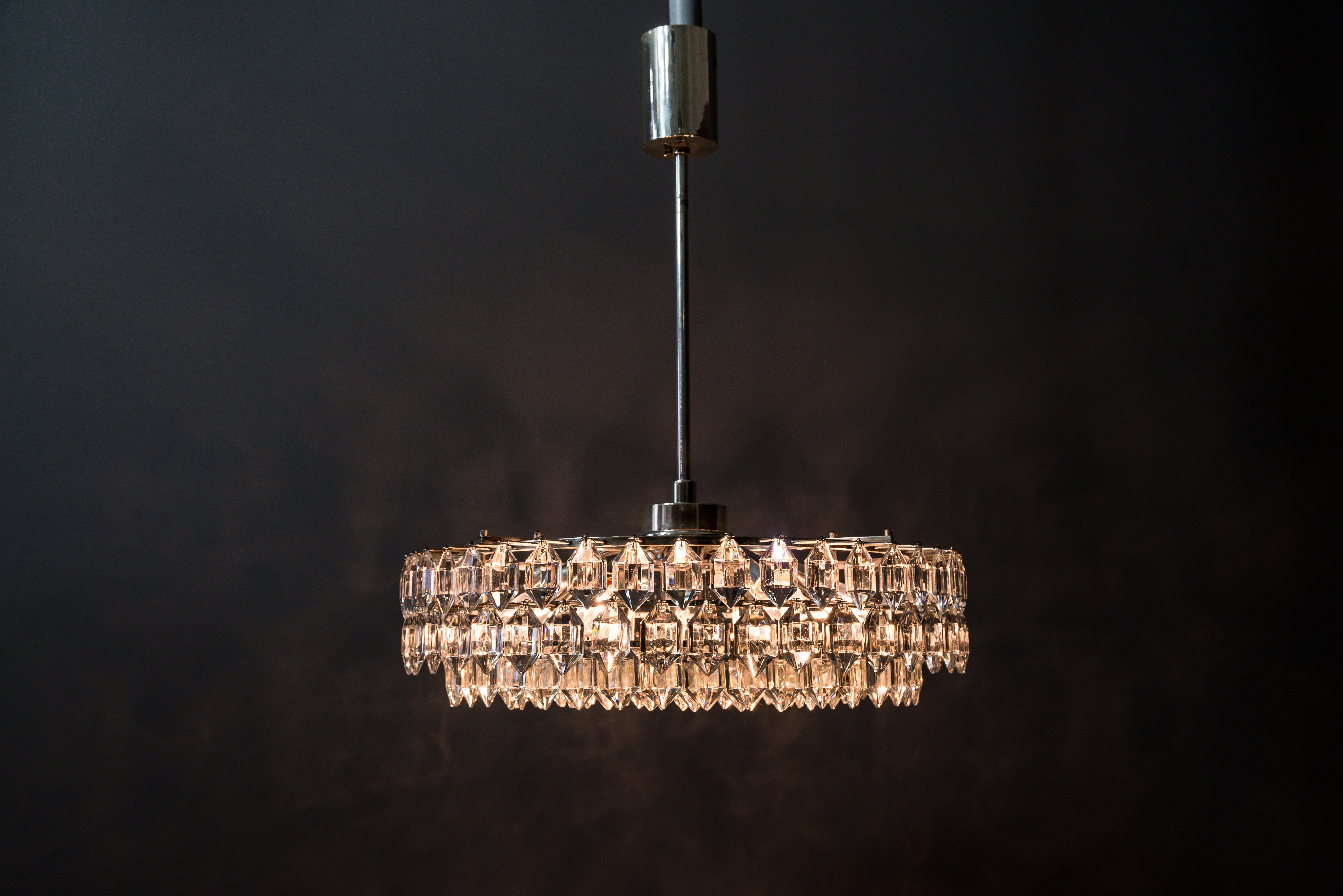 Bakalowits Chandelier Silver Plated, circa 1960s 4