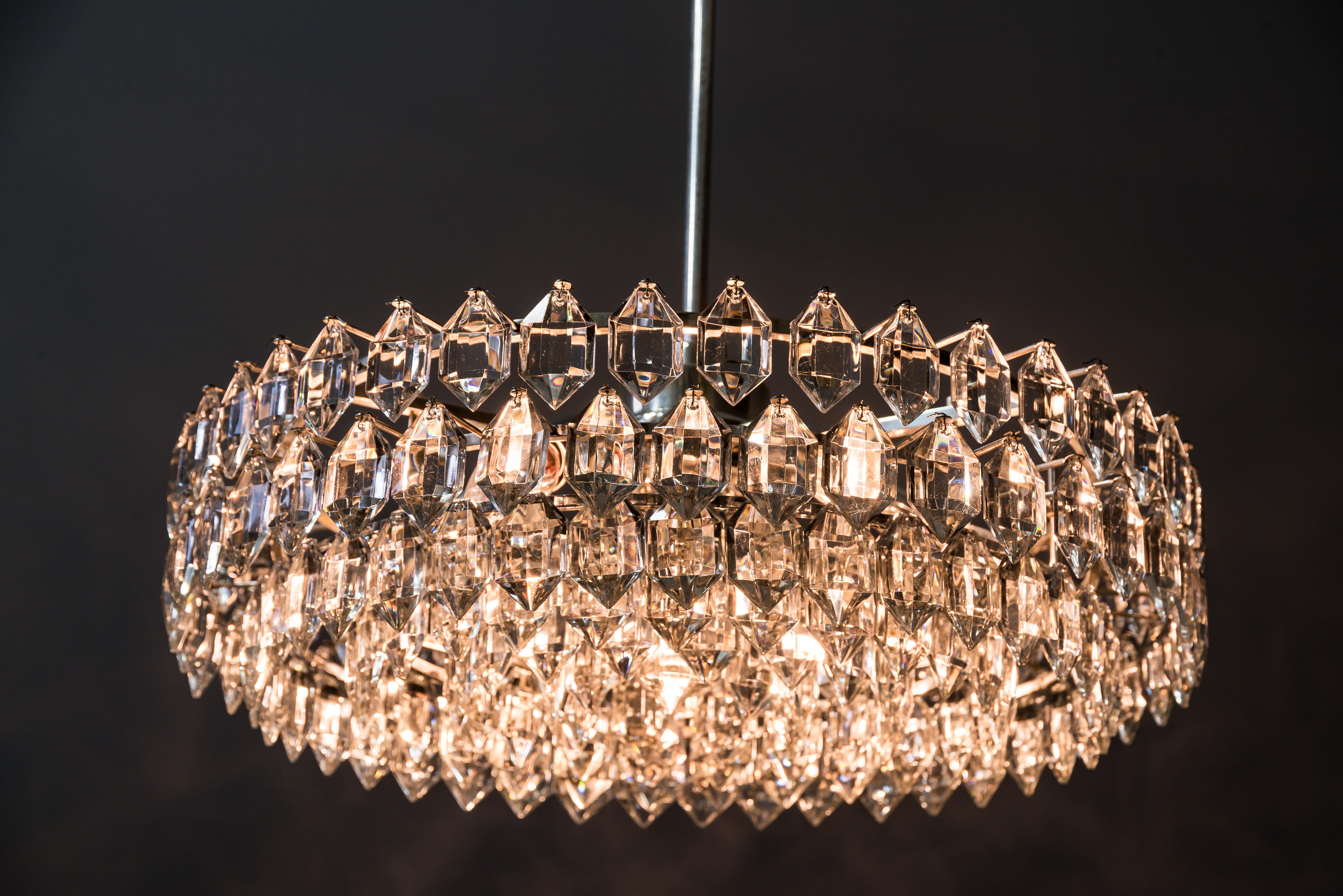 Bakalowits Chandelier Silver Plated, circa 1960s 5