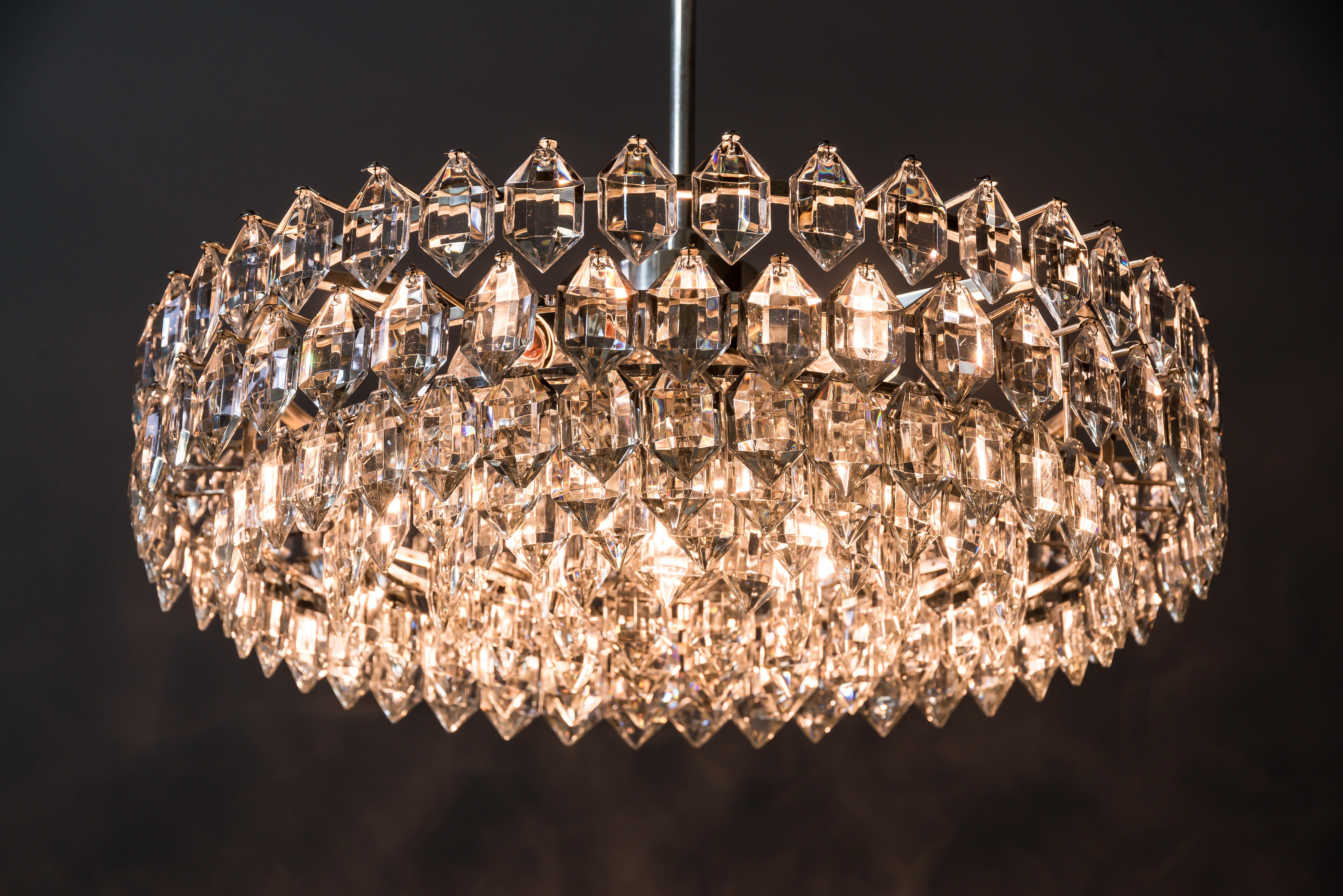 Bakalowits Chandelier Silver Plated, circa 1960s 6