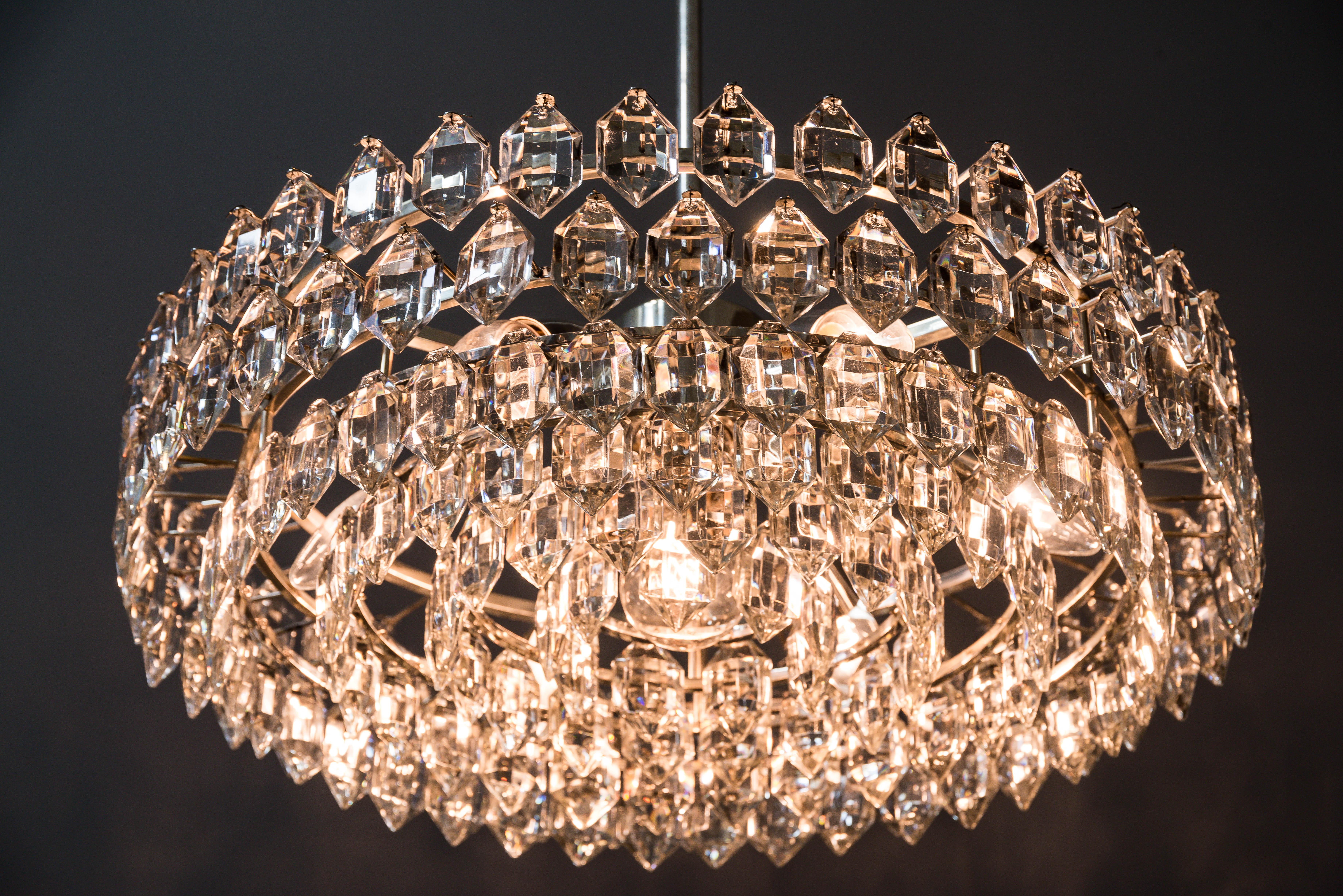 Bakalowits Chandelier Silver Plated, circa 1960s 7
