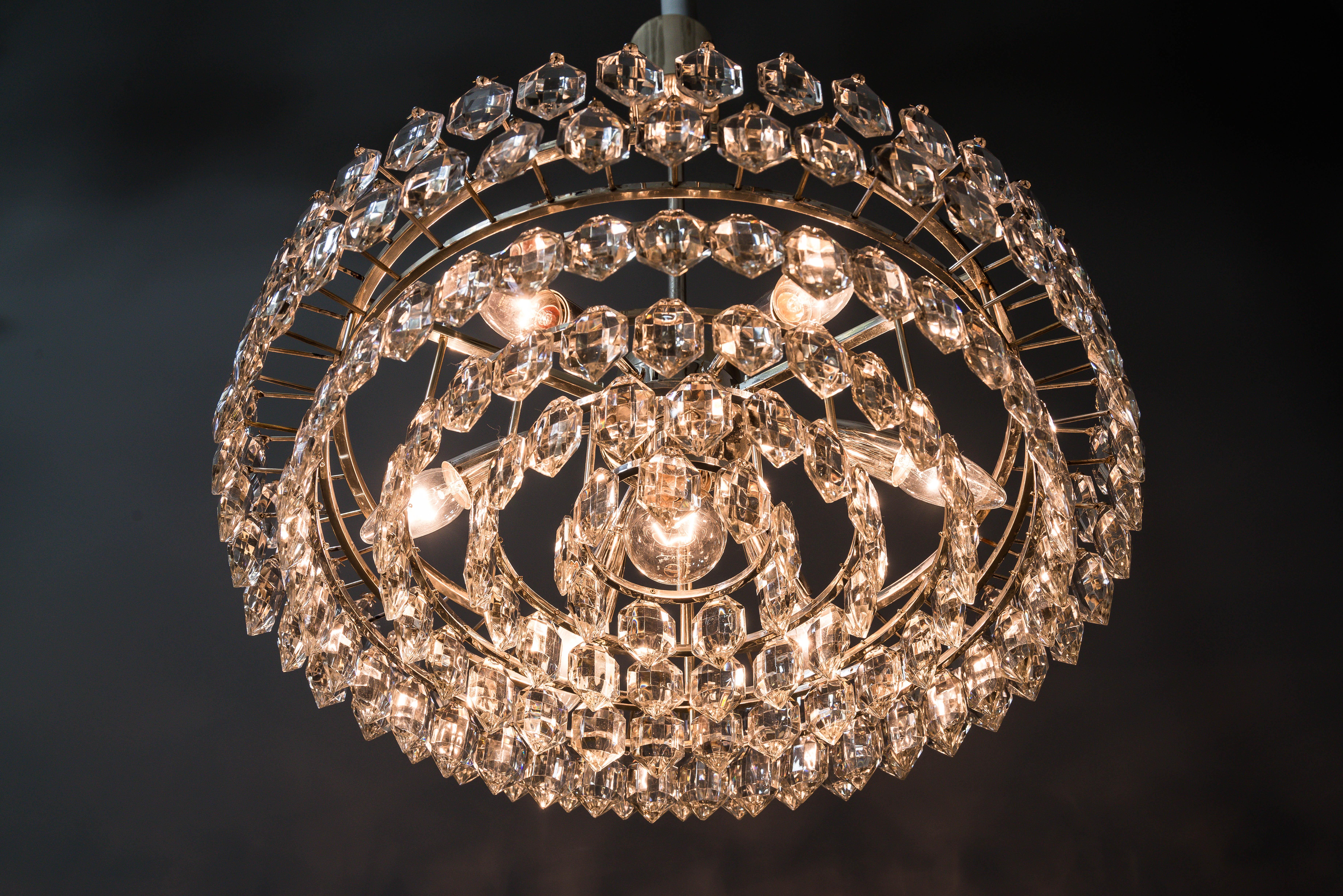 Bakalowits Chandelier Silver Plated, circa 1960s 8