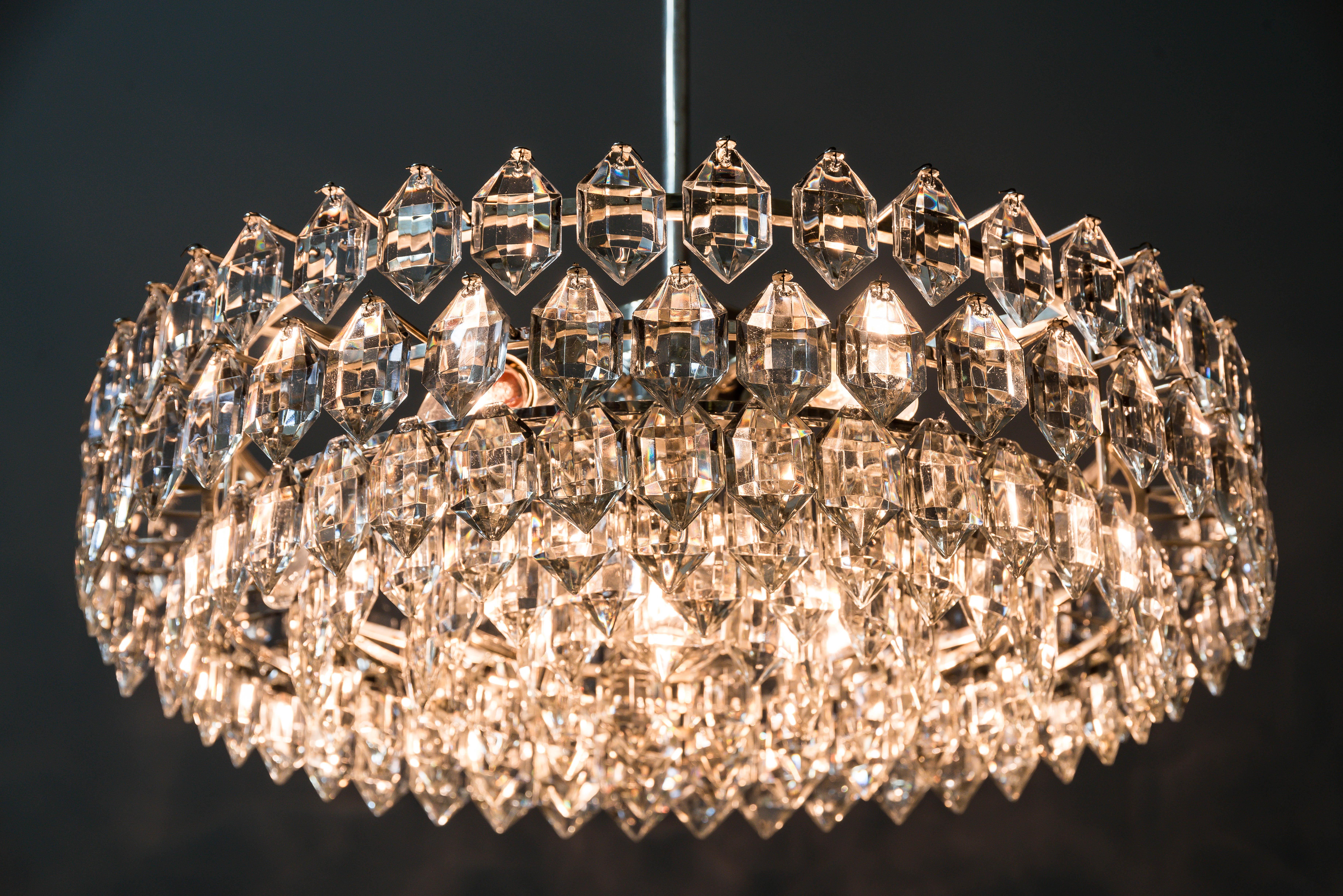Bakalowits Chandelier Silver Plated, circa 1960s 12