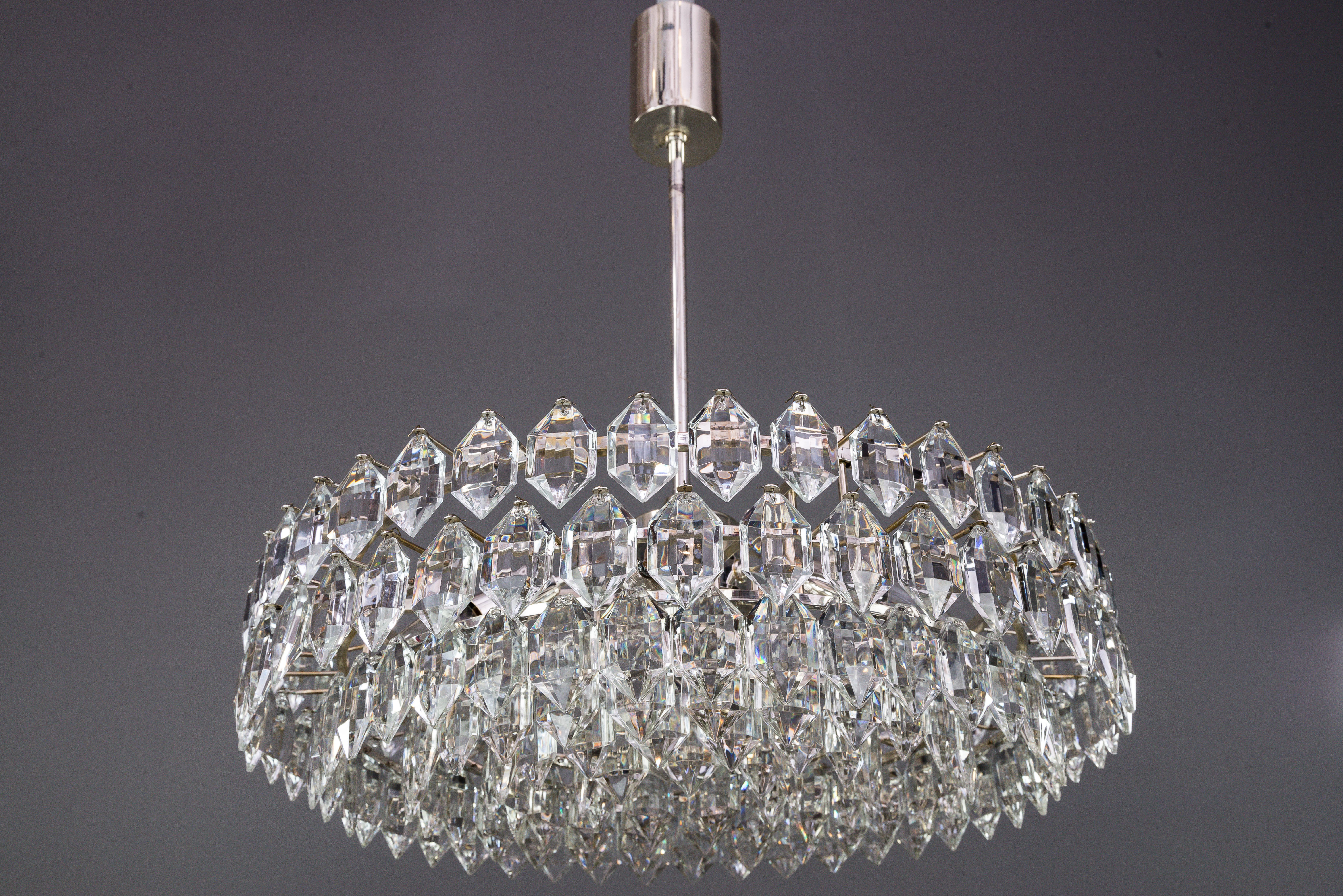 Bakalowits Chandelier Silver Plated, circa 1960s 1