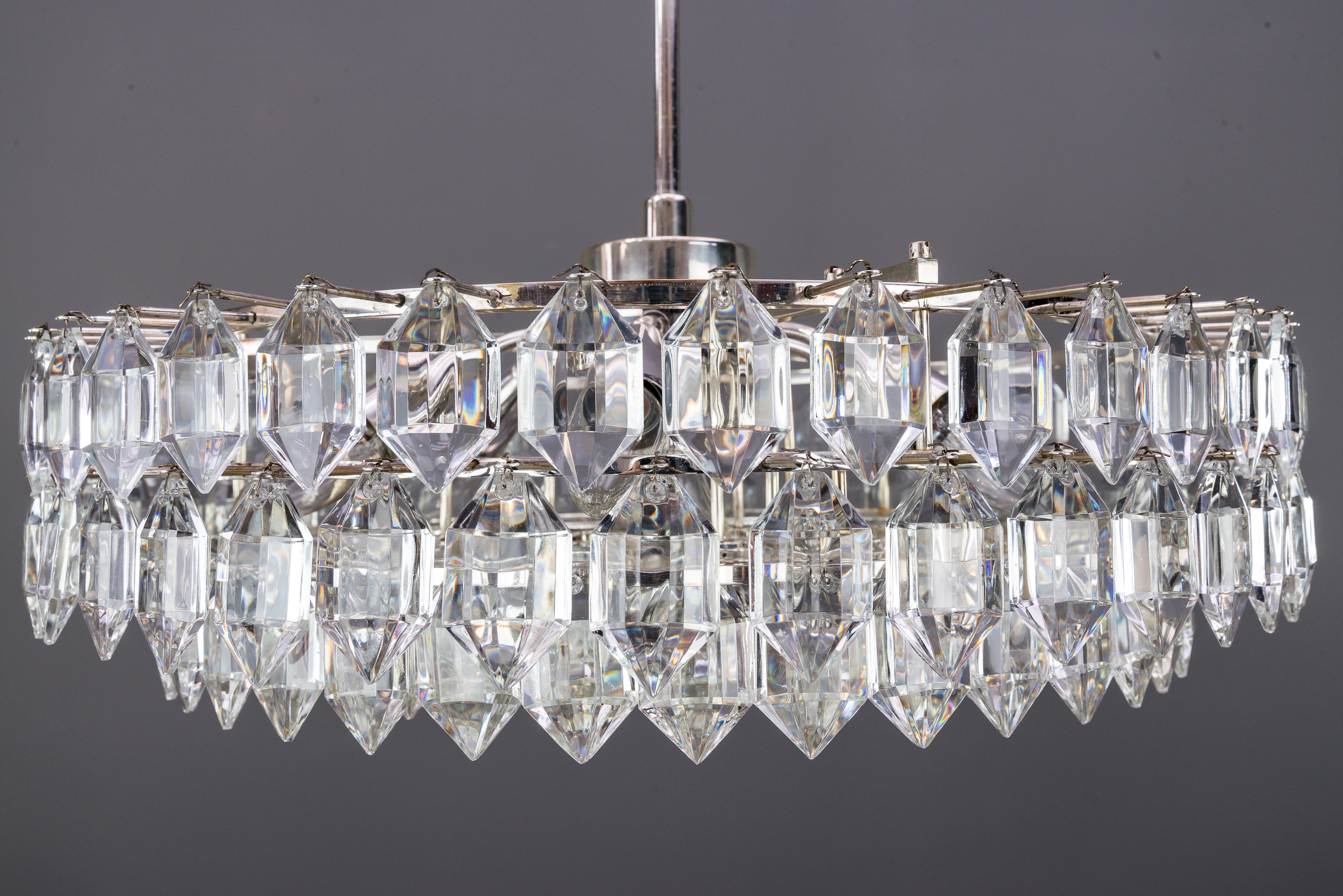 Bakalowits Chandelier Silver Plated, circa 1960s 2