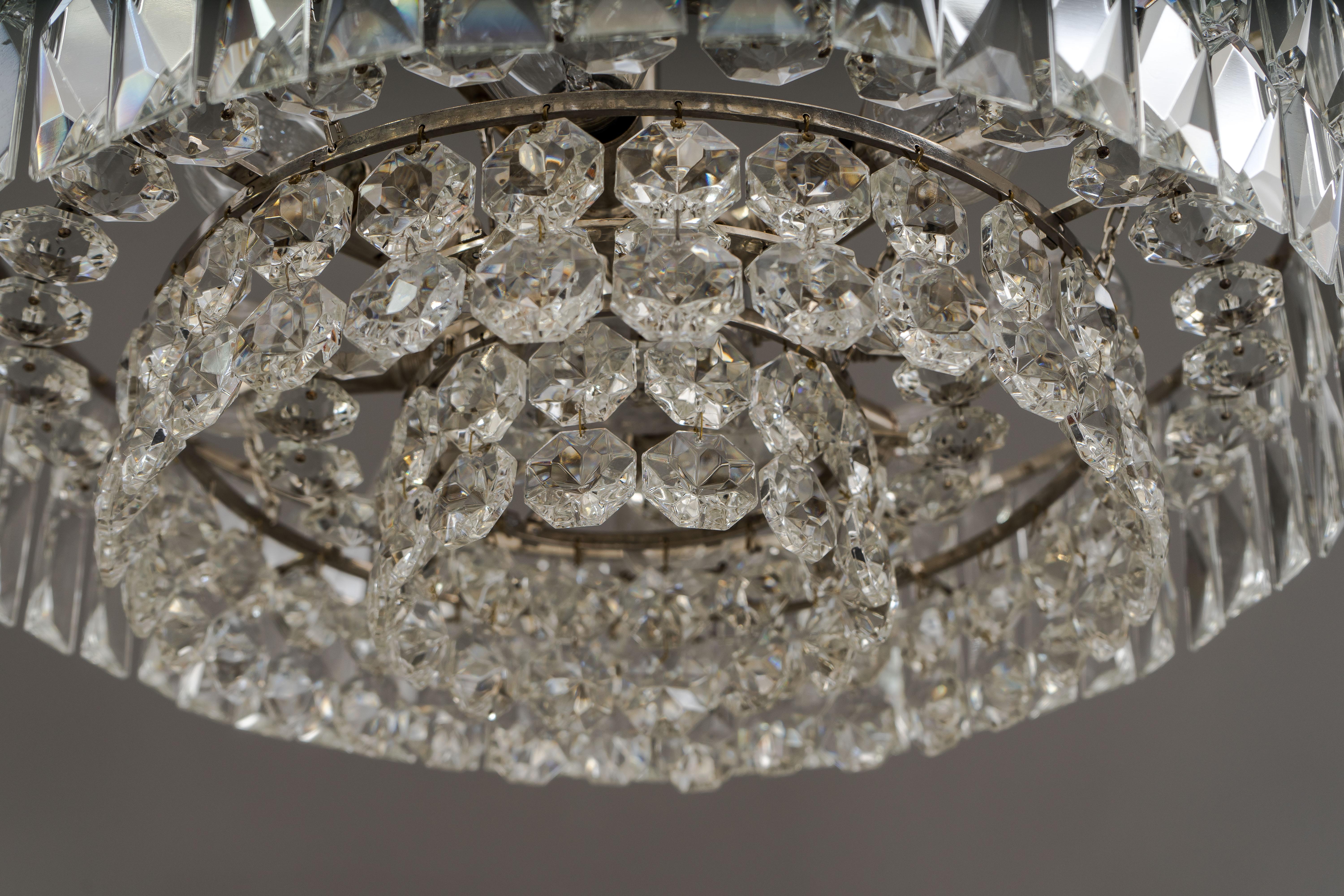 Mid-20th Century Bakalowits Crystal Chandelier, circa 1960s For Sale