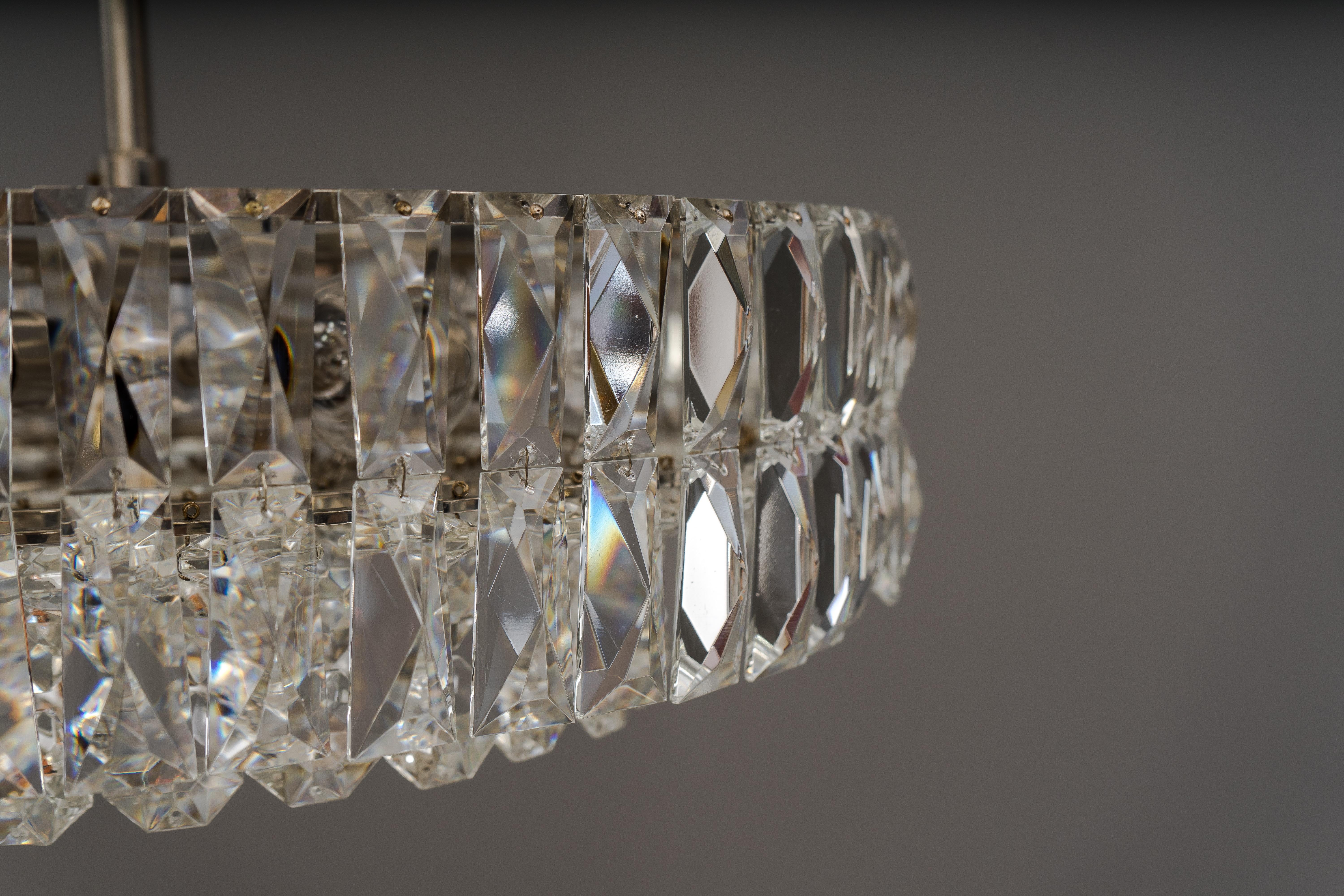 Nickel Bakalowits Crystal Chandelier, circa 1960s For Sale