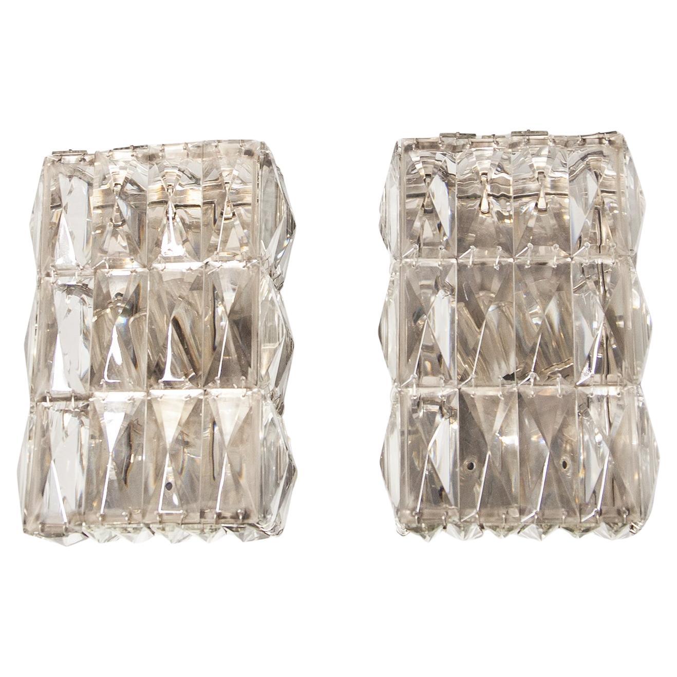 Bakalowits Crystal Glass Sconces Set of Two