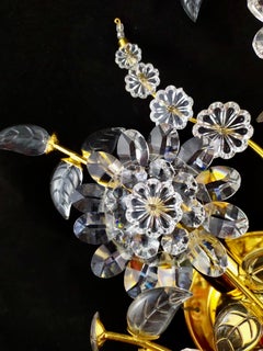 Bakalowits Flower Wall Lighting Cristal, Austria, 1980