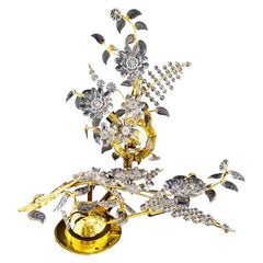 Vintage Bakalowits Flower Wall Lighting Cristal, Austria, 1980