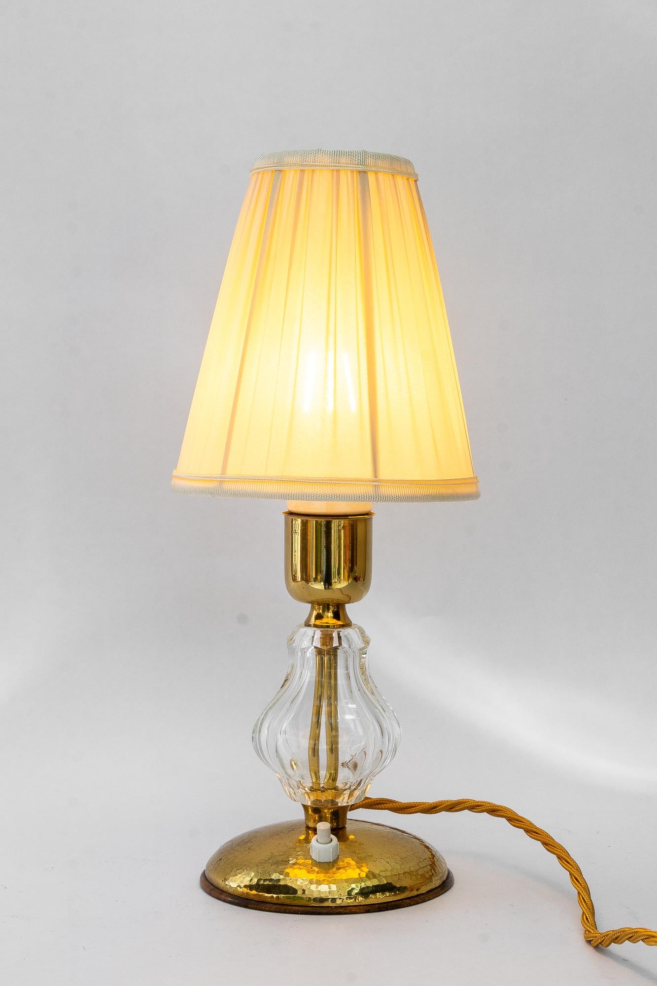 Lampe de table en verre Bakalowits avec abat-jour en tissu vienne vers 1950 en vente 5