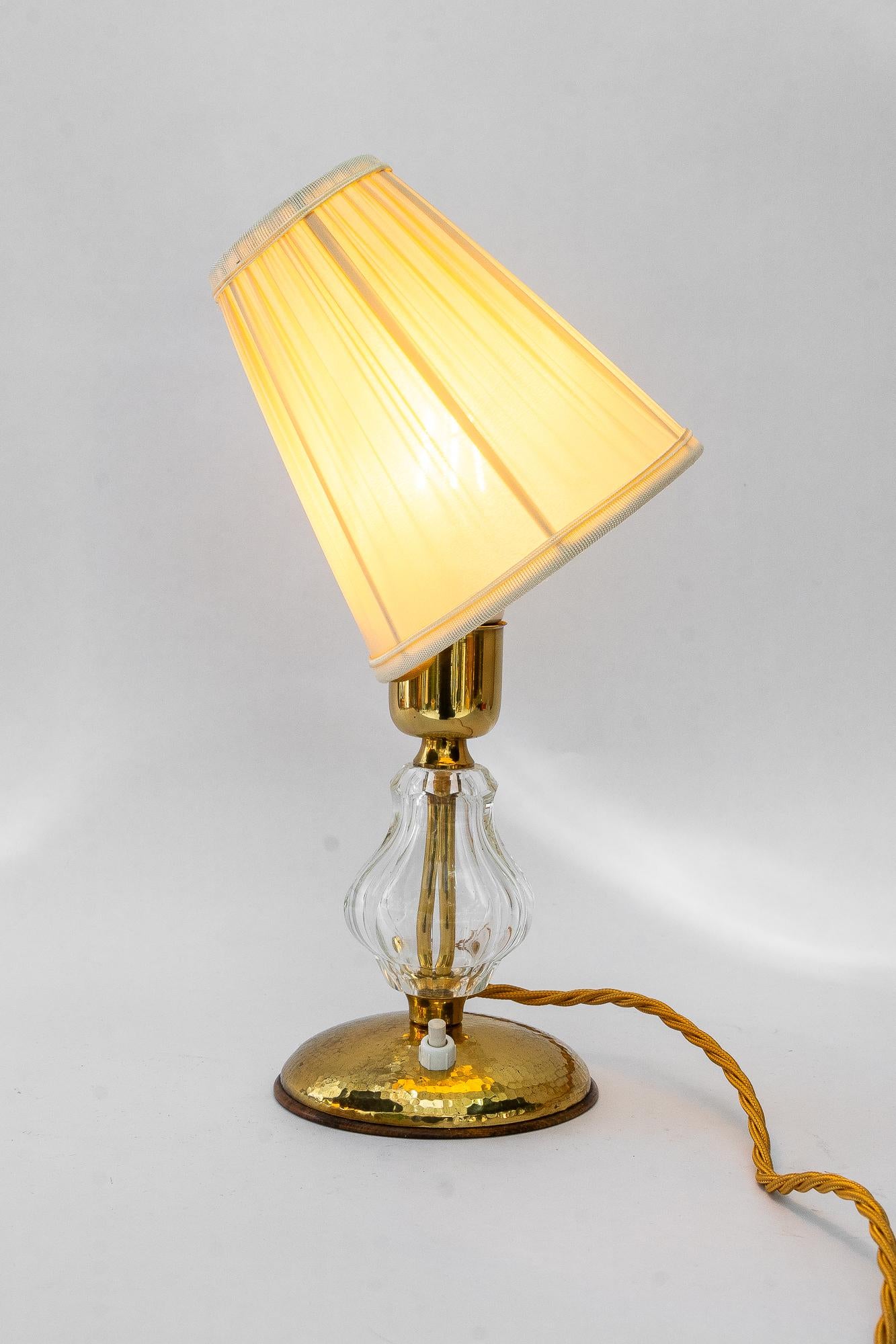 Lampe de table en verre Bakalowits avec abat-jour en tissu vienne vers 1950 en vente 10