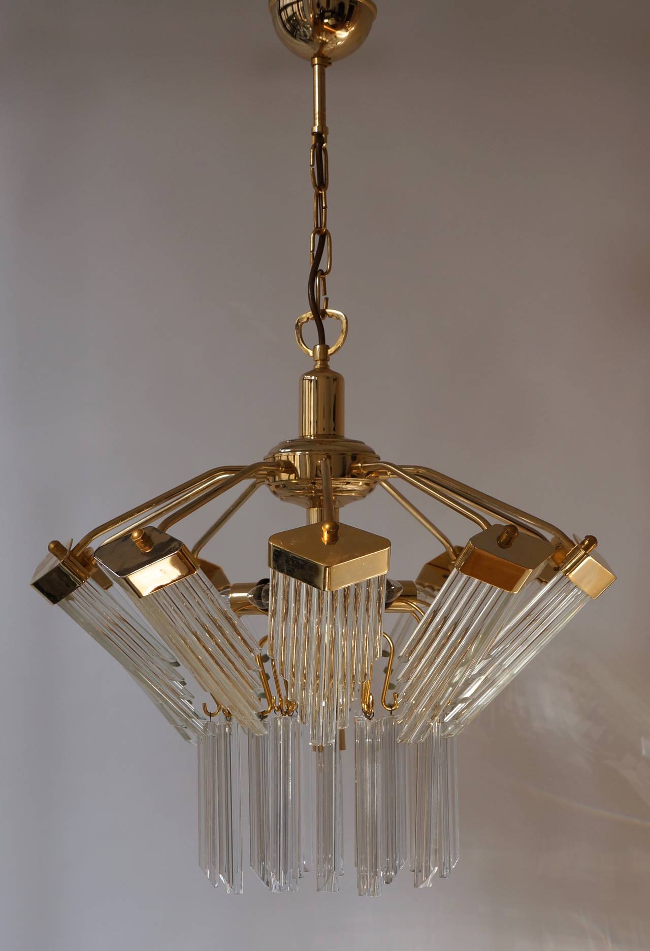 Bakalowits Gold-Plated Crystal Chandelier For Sale 4