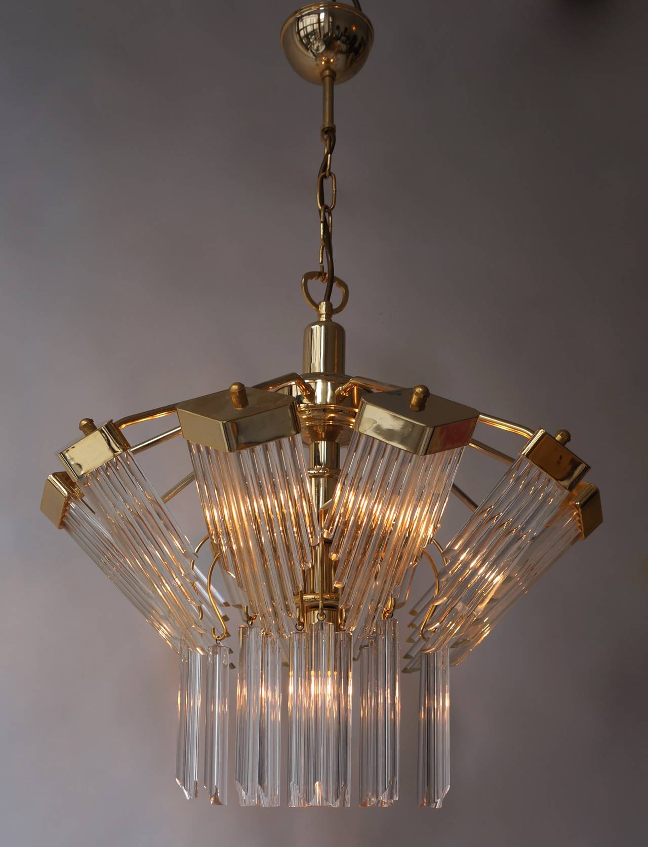 Bakalowits Gold-Plated Crystal Chandelier For Sale 2