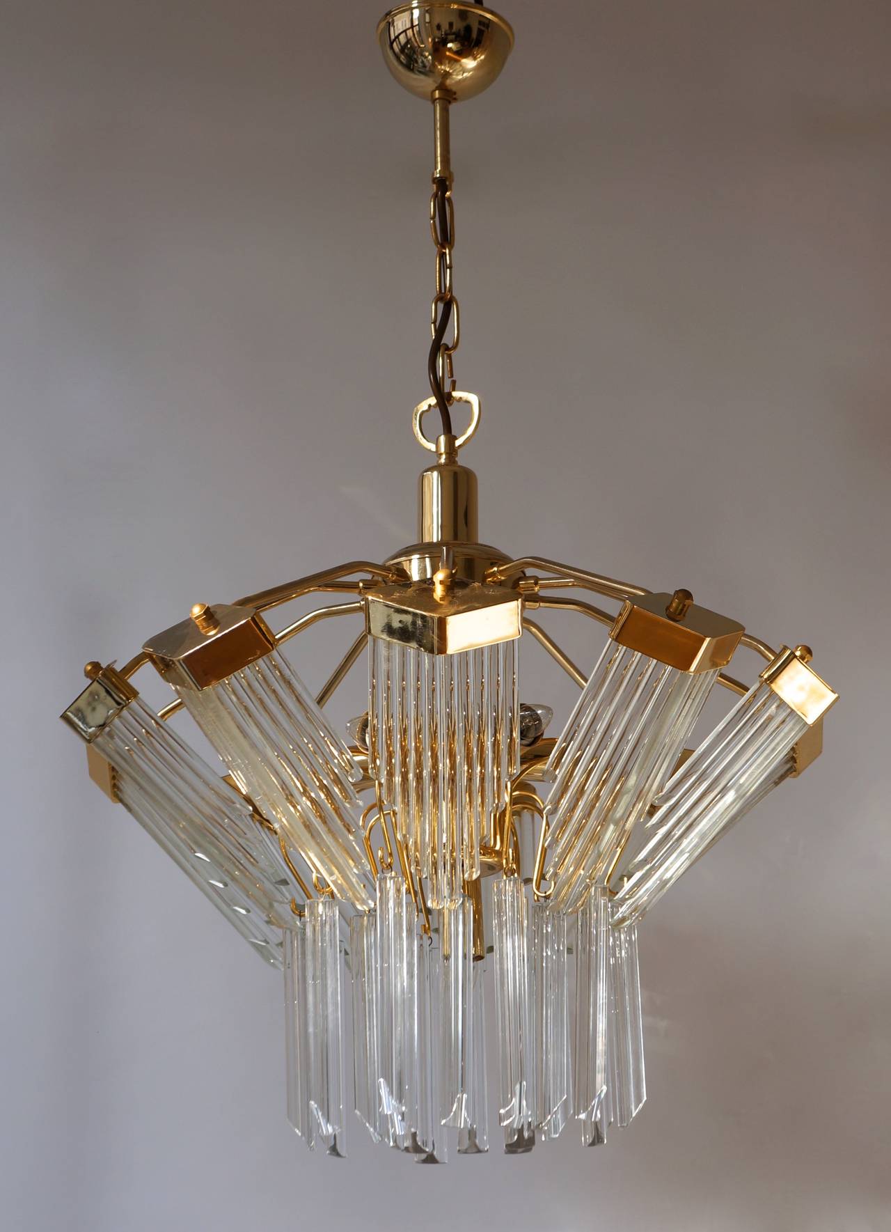 Bakalowits Gold-Plated Crystal Chandelier For Sale 3
