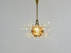 Bakalowits Miracle Sputnik Brass Chandelier with Crystal Glass Rods, 1960s