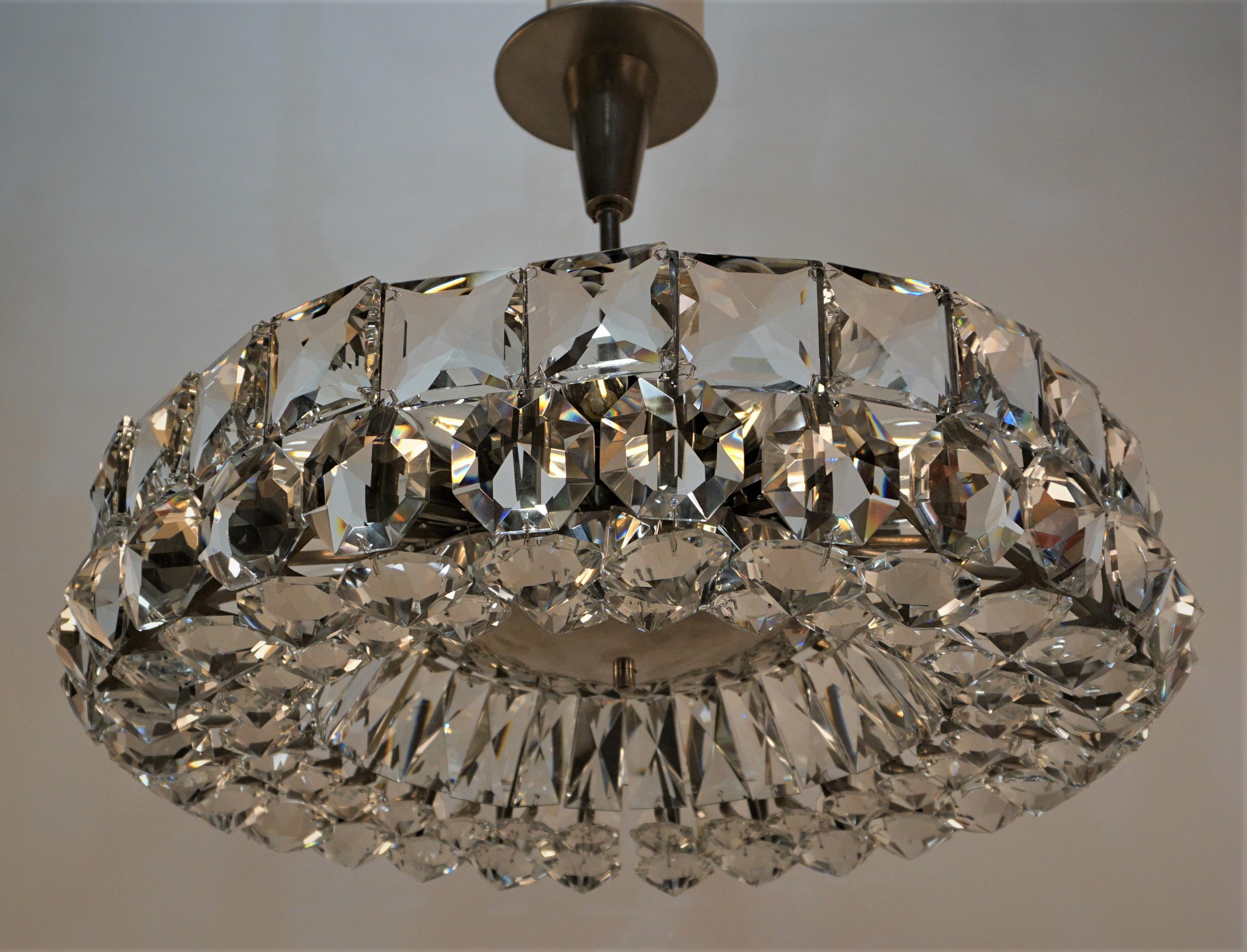 Bakalowits & Söhne 1960s Crystal Chandelier  For Sale 5