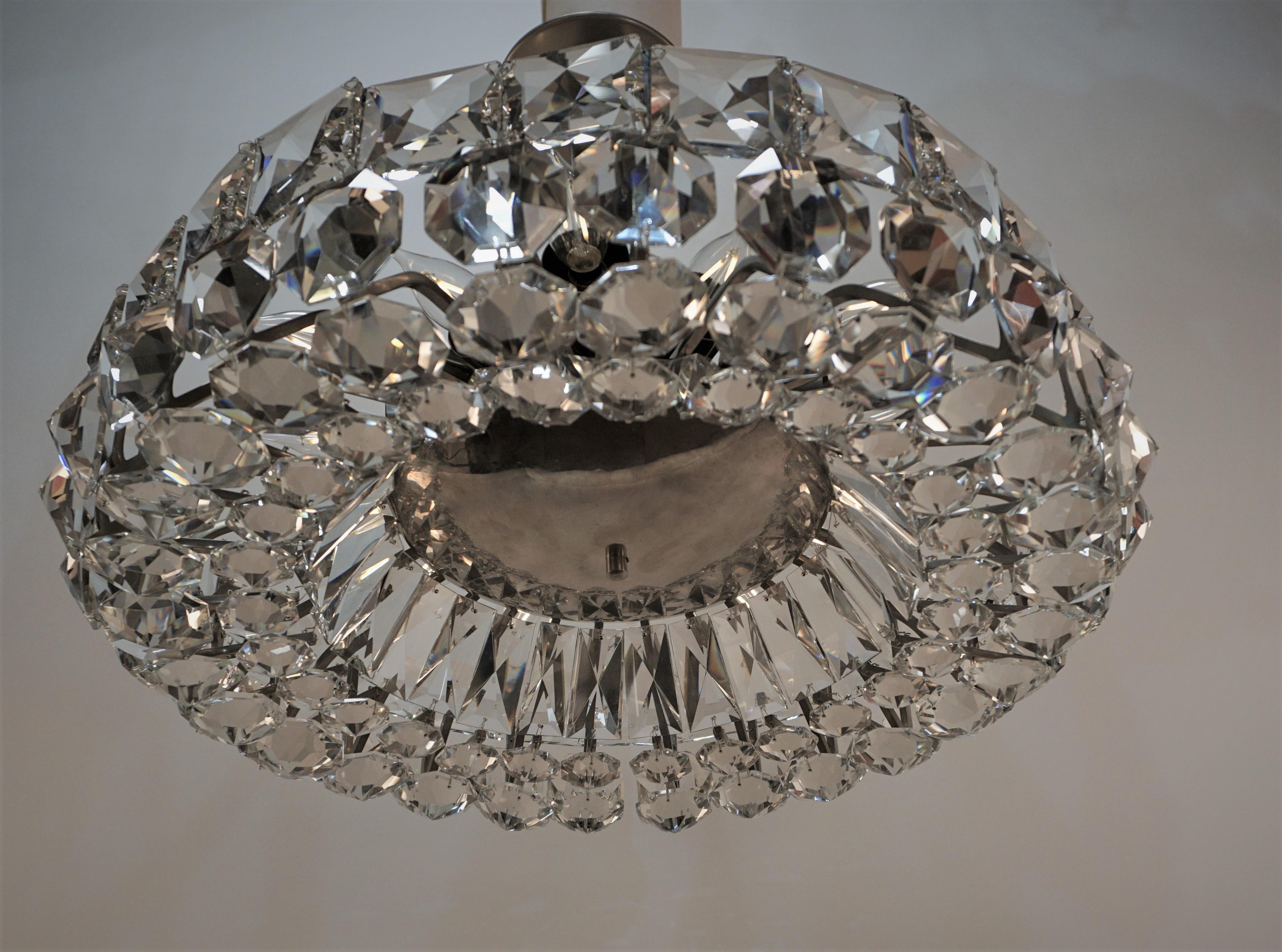 Bakalowits & Söhne 1960s Crystal Chandelier  For Sale 6
