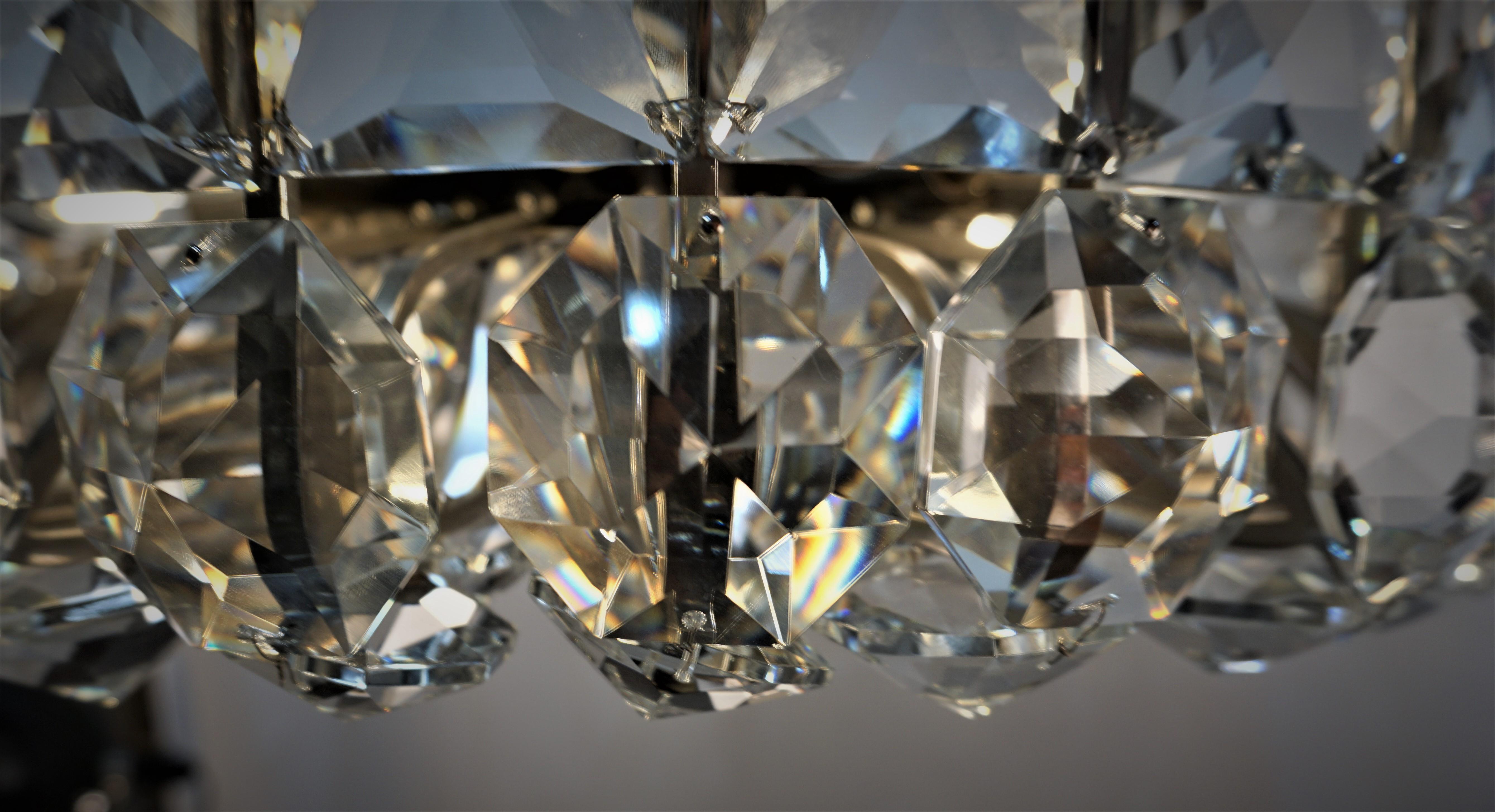 Bakalowits & Söhne 1960s Crystal Chandelier  For Sale 1