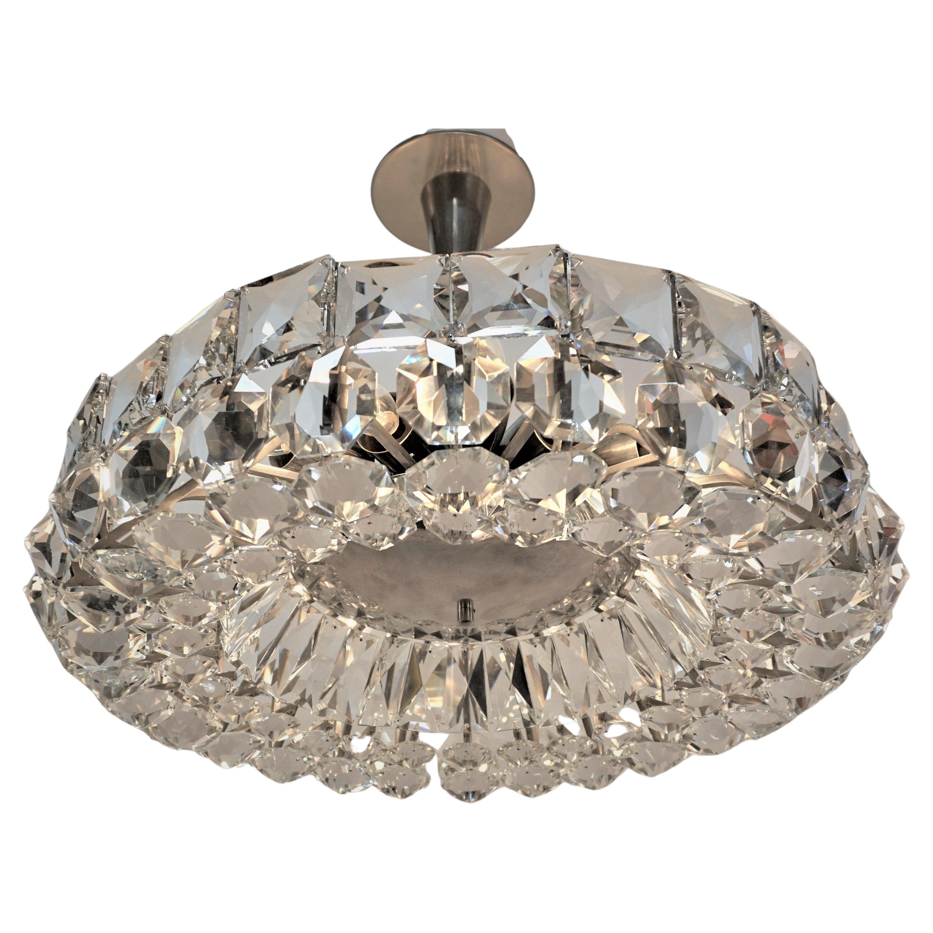 Bakalowits & Söhne 1960s Crystal Chandelier  For Sale