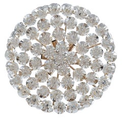 Bakalowits & Sohne Chandelier with Pear-Shaped Crystals Gold Brass Lamp, 1960