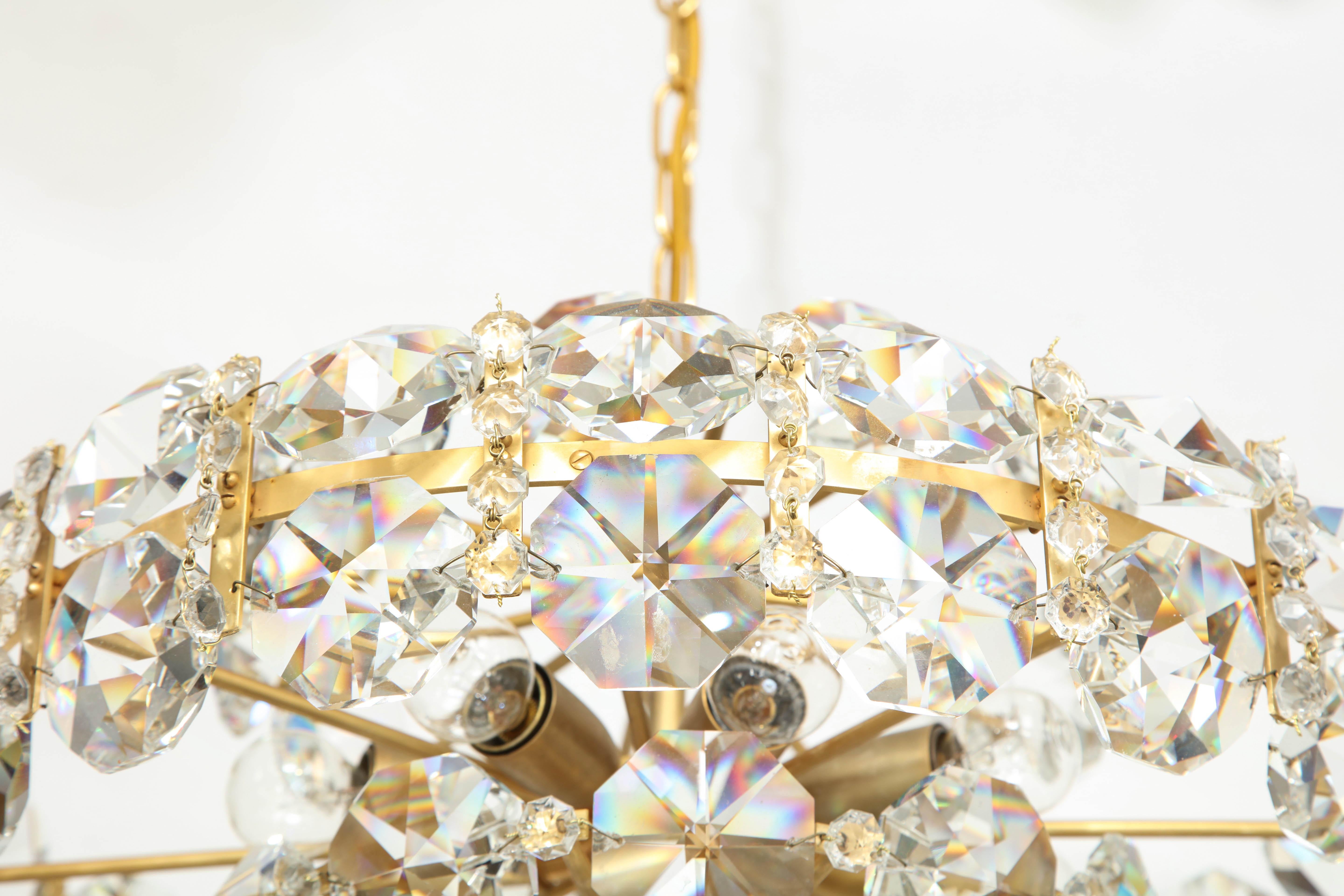 20th Century Bakalowits & Sohne Crystal Chandelier For Sale