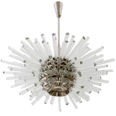 Bakalowits Sputnik Chandelier 'Miracle', Nickel Glass Rods, 1970