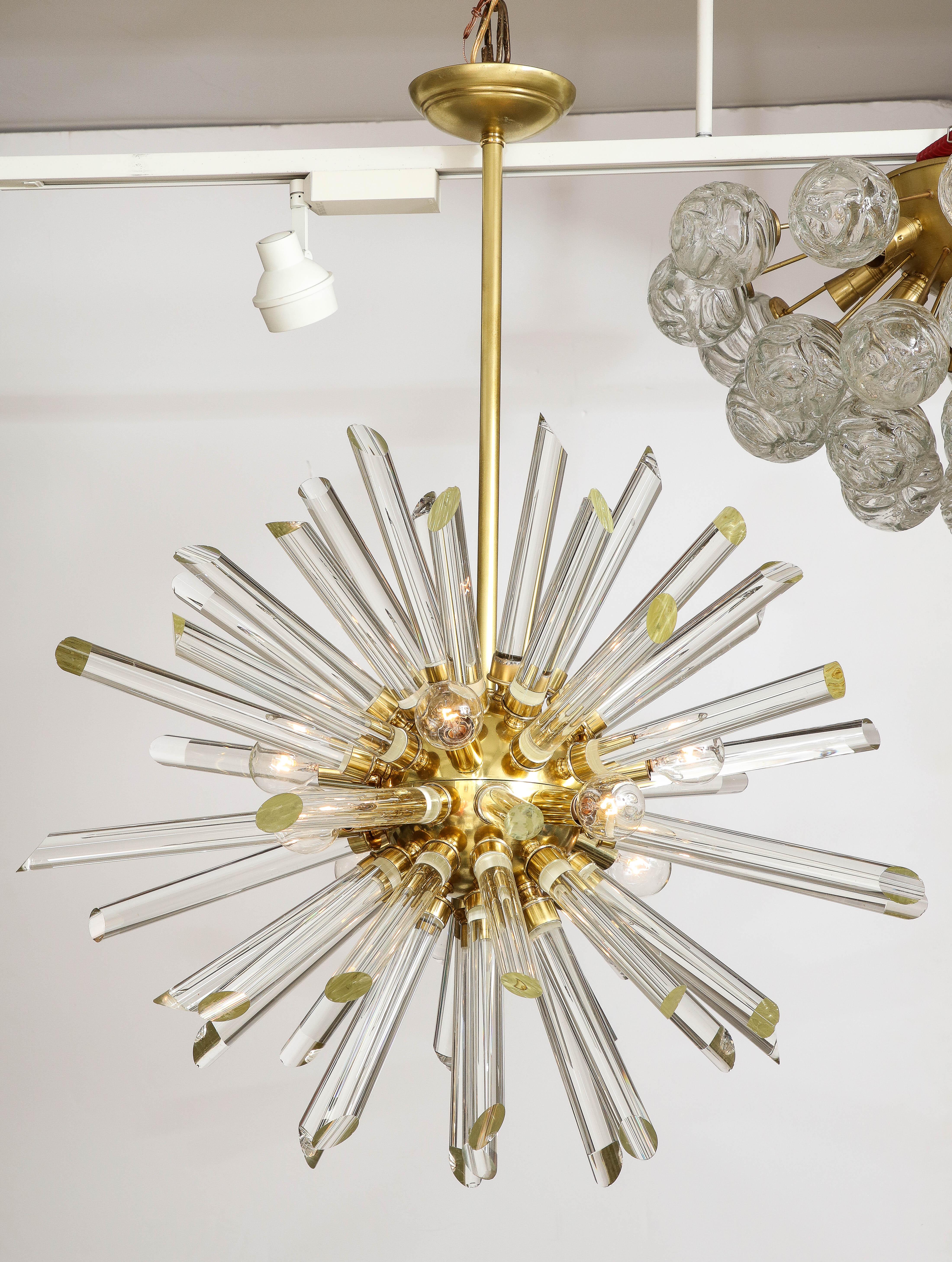 Modern Bakalowits Style Crystal Sputnik Chandelier, 1 of 2 For Sale
