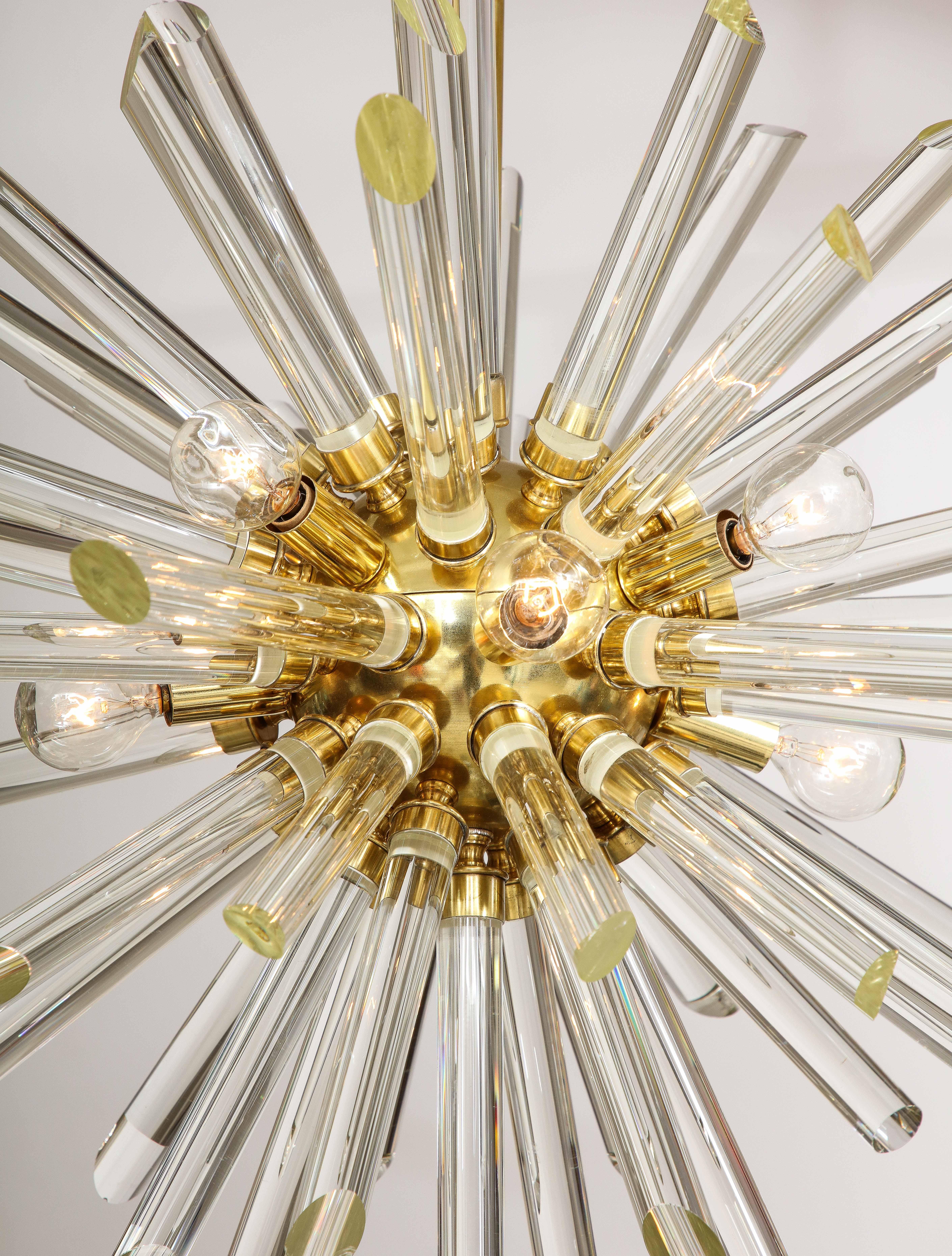 Lustre Spoutnik en cristal de style Bakalowits, 1 de 2 Bon état - En vente à New York, NY