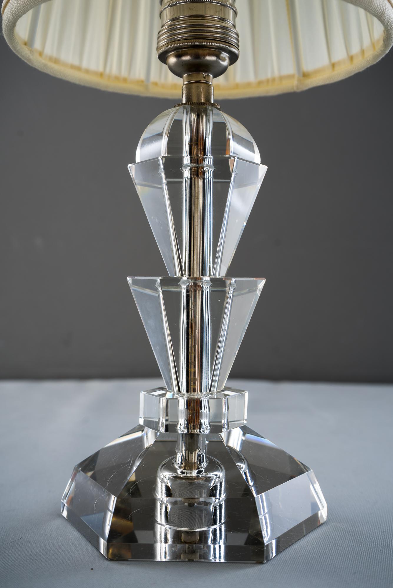 Nickel Lampe de table Bakalowits:: circa 1950s en vente