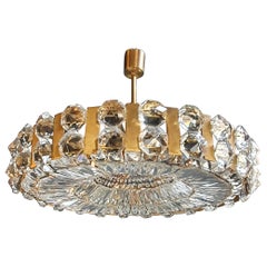 Bakalowits Vintage Cristal Flushmount Oro Lámpara de Techo Bajo Años 60