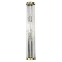 Bakalowits Wall Light with Long Glass Rods, Made in Vienna, Austria, Brass