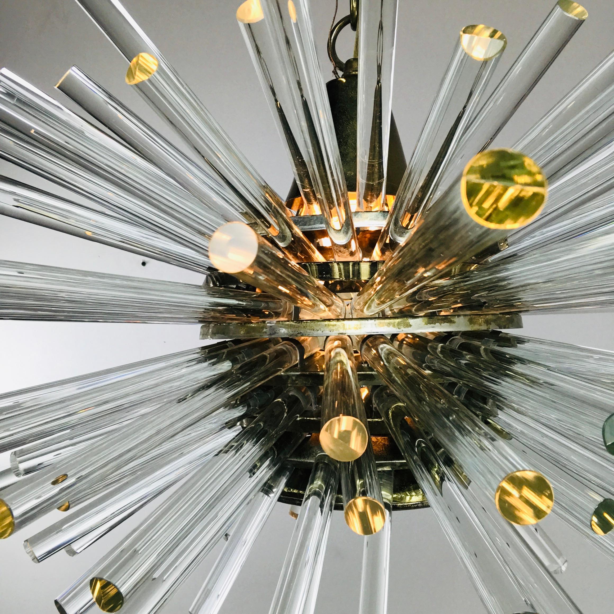 Bakalowits 'Miracle' Sputnik Crystal Glass and Brass Chandelier 3