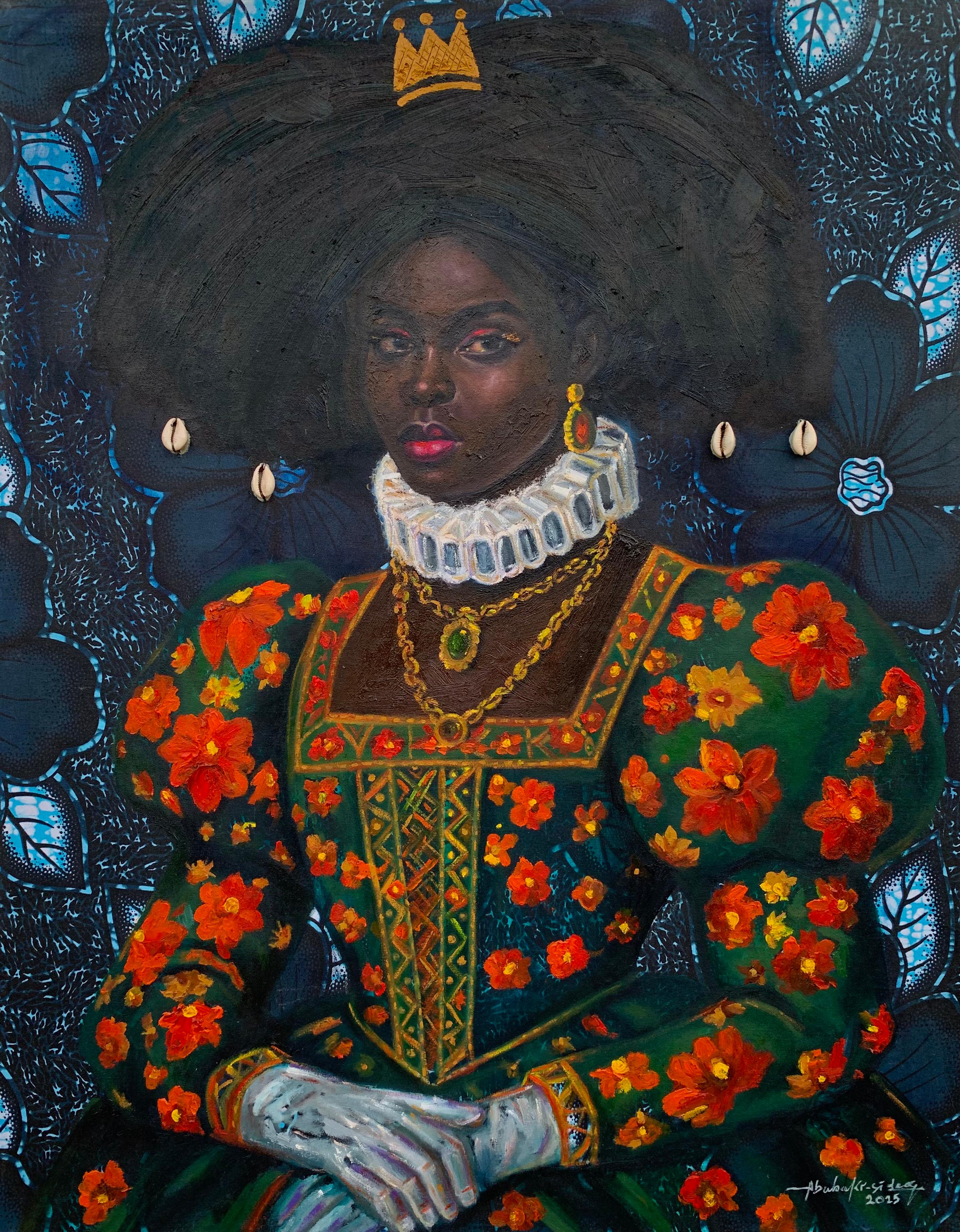 Trône ancestral - 21e siècle, Contemporain, Figuratif, Femmes, Tissus