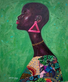 Beauty from Within 2 - Siglo XXI, Contemporáneo, Figurativo, Mujer, Tejidos
