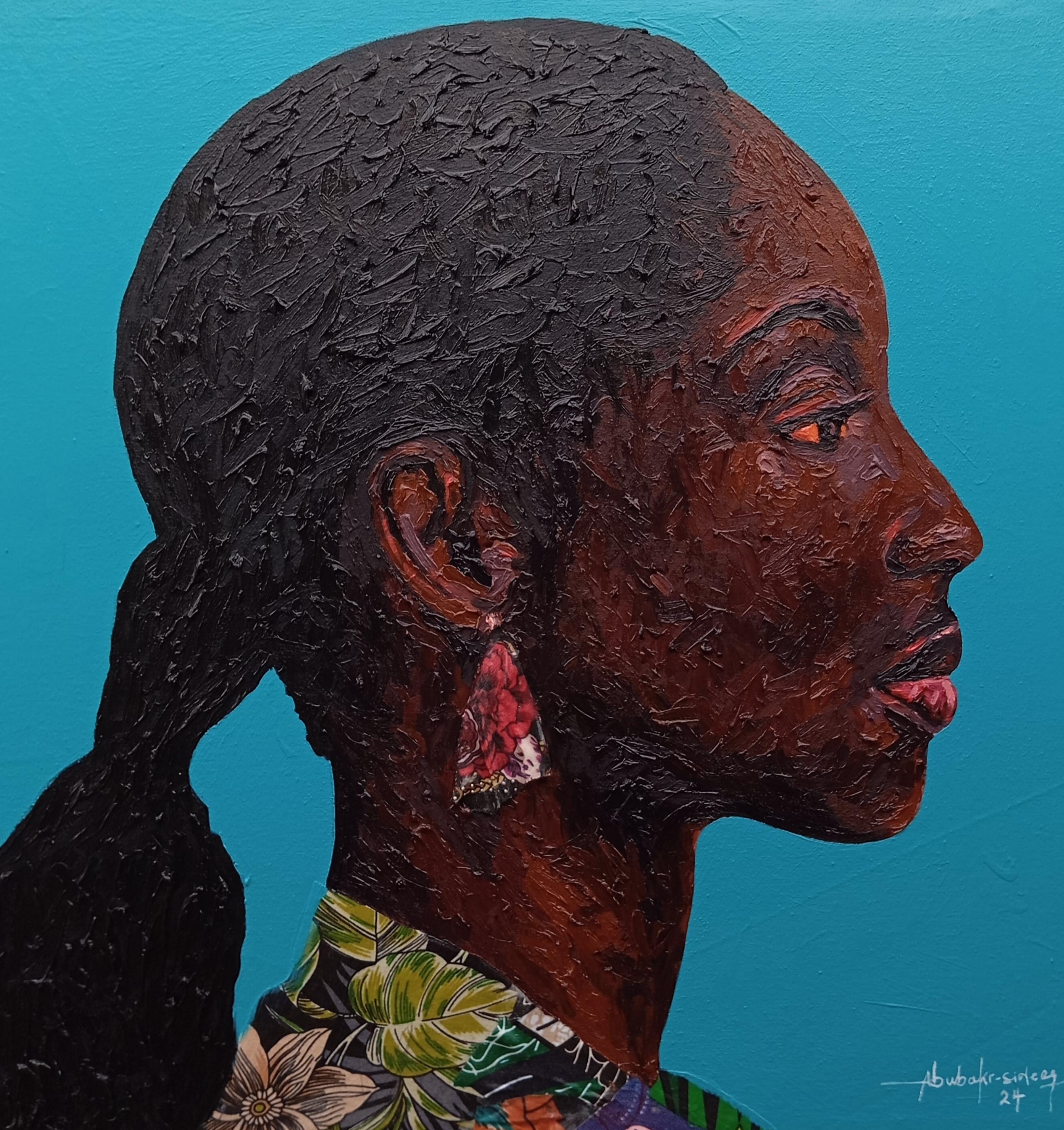 Au-delà de la beauté 1 - 21e siècle, figuratif, techniques mixtes, huile, tissus, femmes