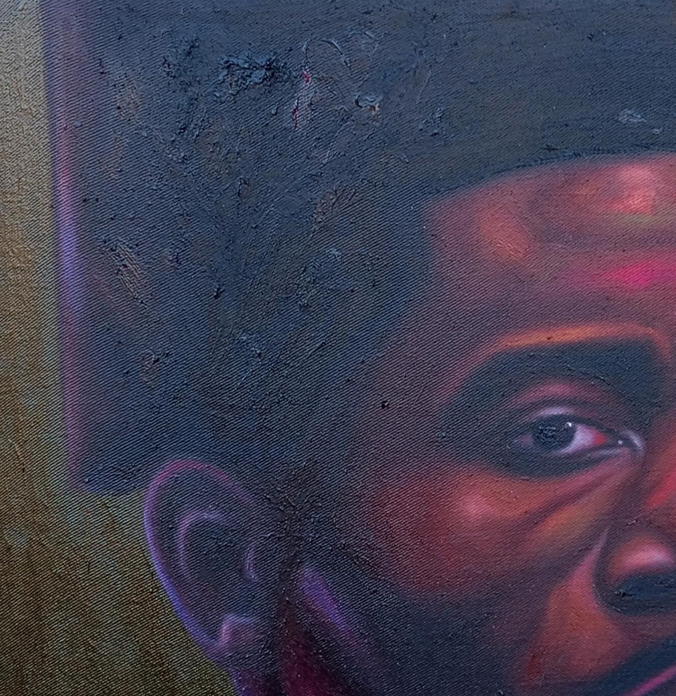 Enduring Echoes 1 - XXI secolo, Contemporaneo, Ritratto figurativo, Antichi maestri - Painting di Bakare Abubakri-sideeq Babatunde