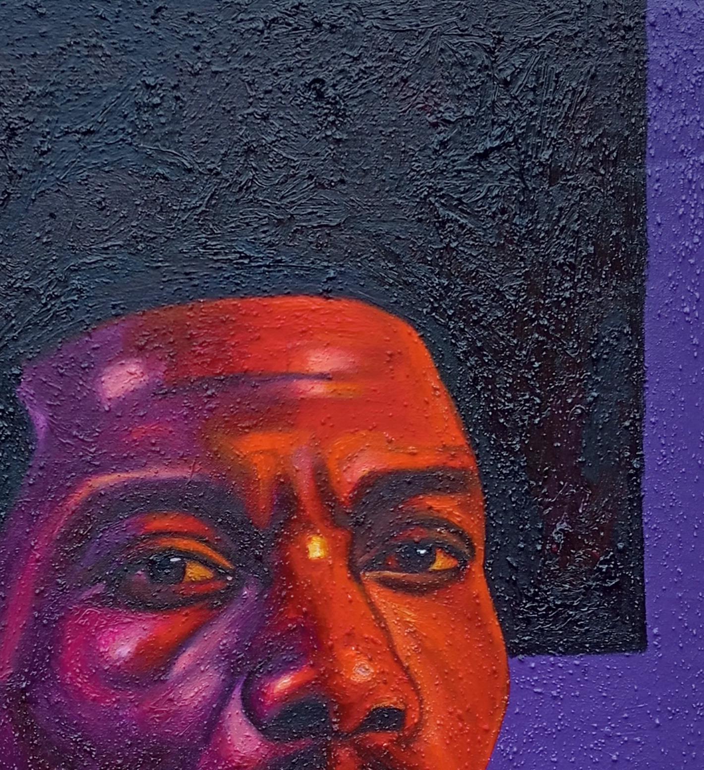 Enduring Echoes 2 - 21e siècle, Contemporain, Portrait figuratif, Maîtres anciens - Conceptuel Painting par Bakare Abubakri-sideeq Babatunde