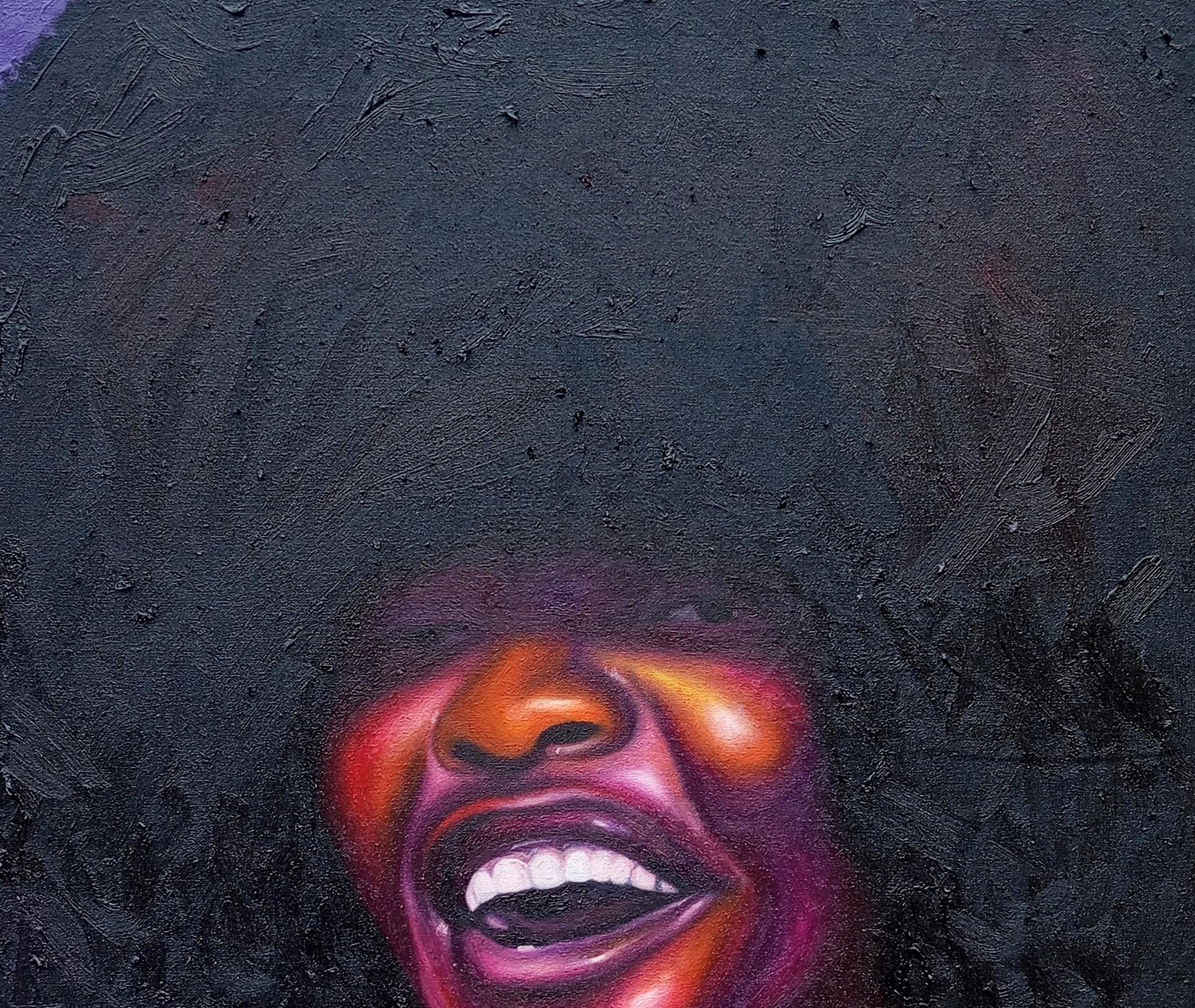 Radiance of Joy 1 - 21. Jahrhundert, Contemporary, Afrikanisch, Frauen, Fröhlich lächelnd – Painting von Bakare Abubakri-sideeq Babatunde