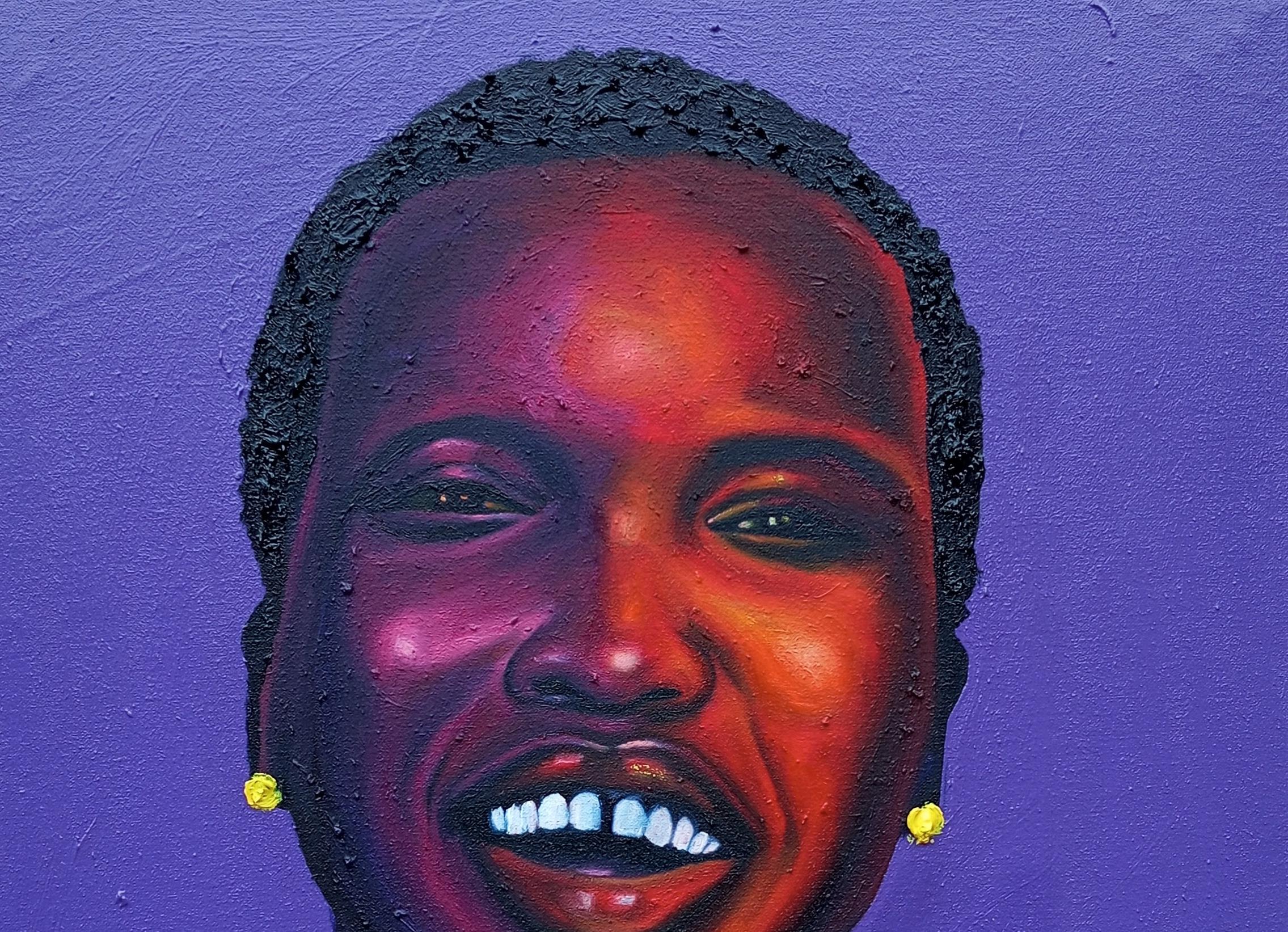 Radiance of Joy 2 - 21. Jahrhundert, Contemporary, Afrikanisch, Frauen, Fröhlich lächelnd – Painting von Bakare Abubakri-sideeq Babatunde
