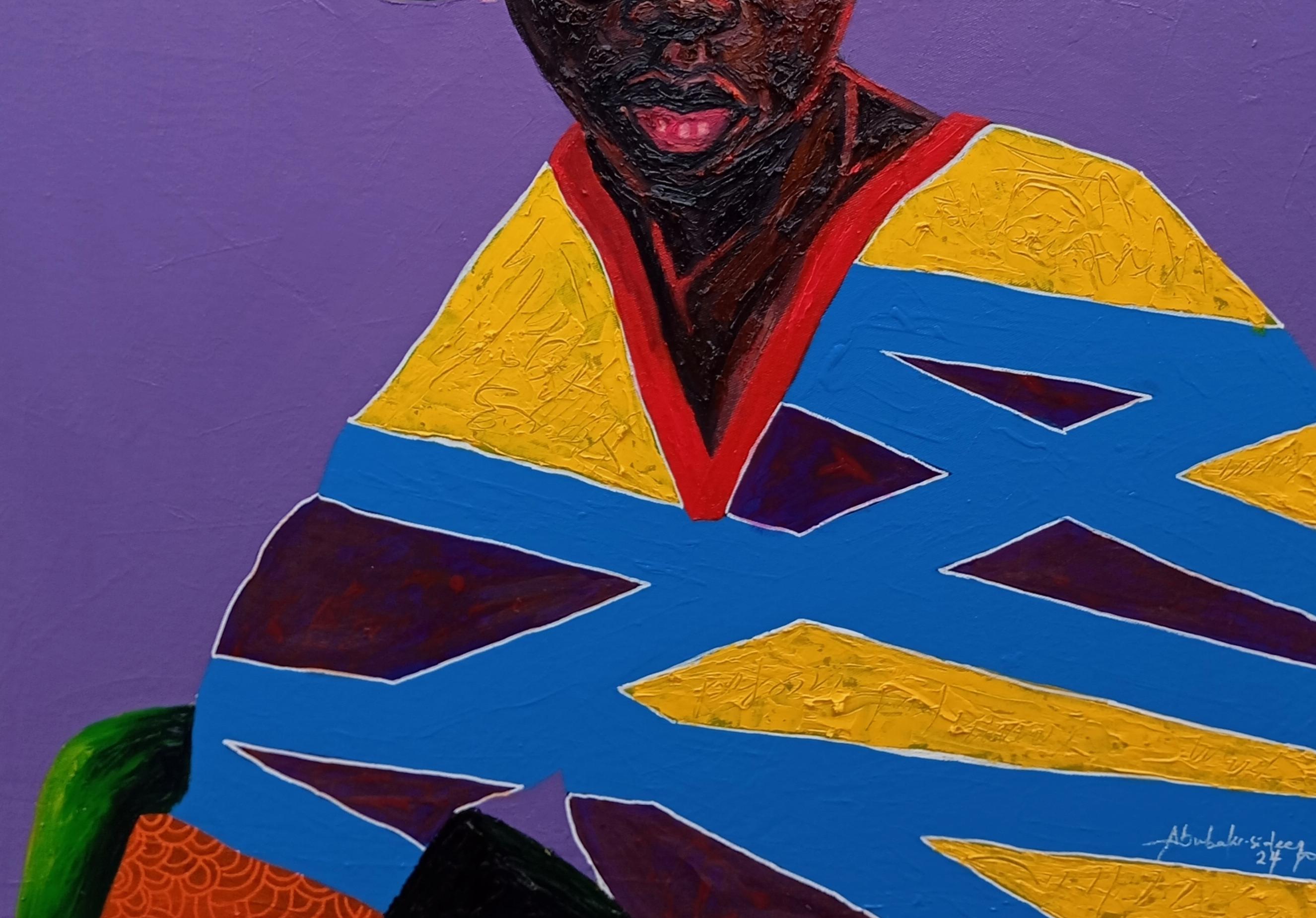 Le résultat est ce qu'ils voient 1 - 21e siècle, technique mixte avec huile, tissus, femmes - Contemporain Painting par Bakare Abubakri-sideeq Babatunde
