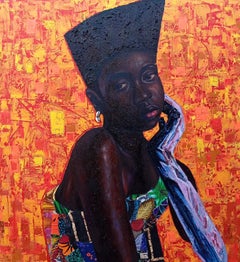 Unapologetic Vogue - Técnica mixta del siglo XXI con óleo, telas africanas, mujeres