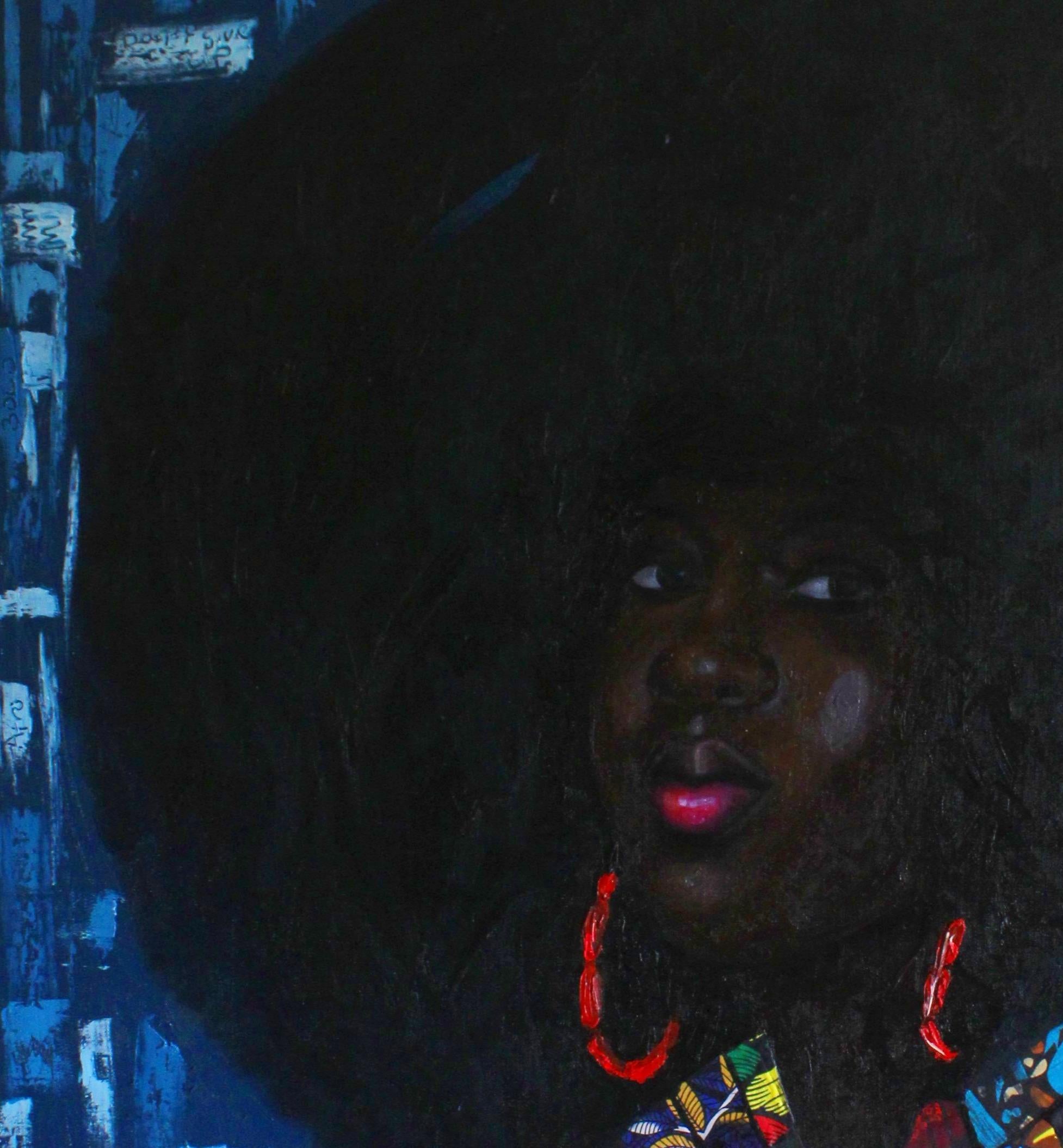 Afrozentrische Ausstrahlung – Painting von Bakare Abubakri-sideeq Babatunde