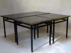 Tavolini in bachelite, ottone e ferro degli anni '50