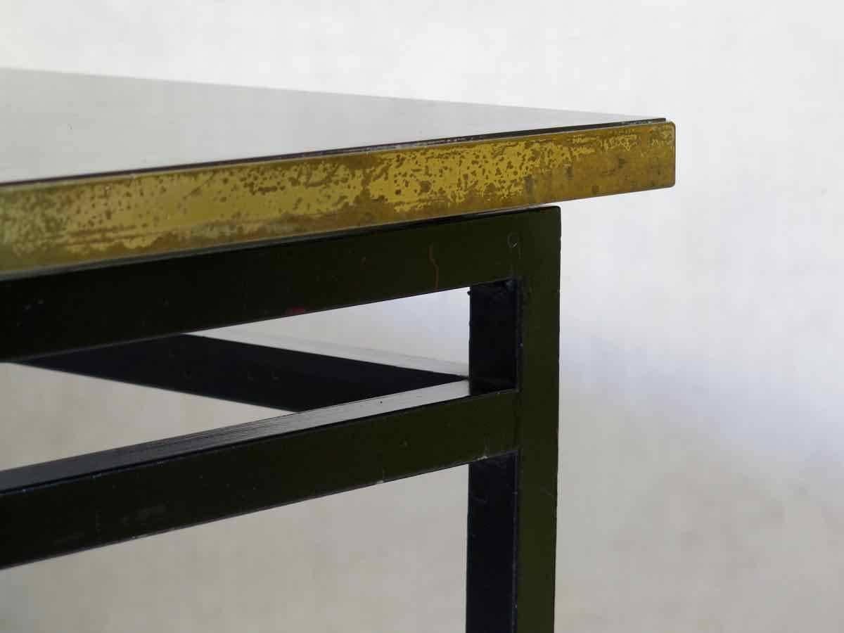 Painted Bakelite, Brass and Iron 1950s Side Tables For Sale