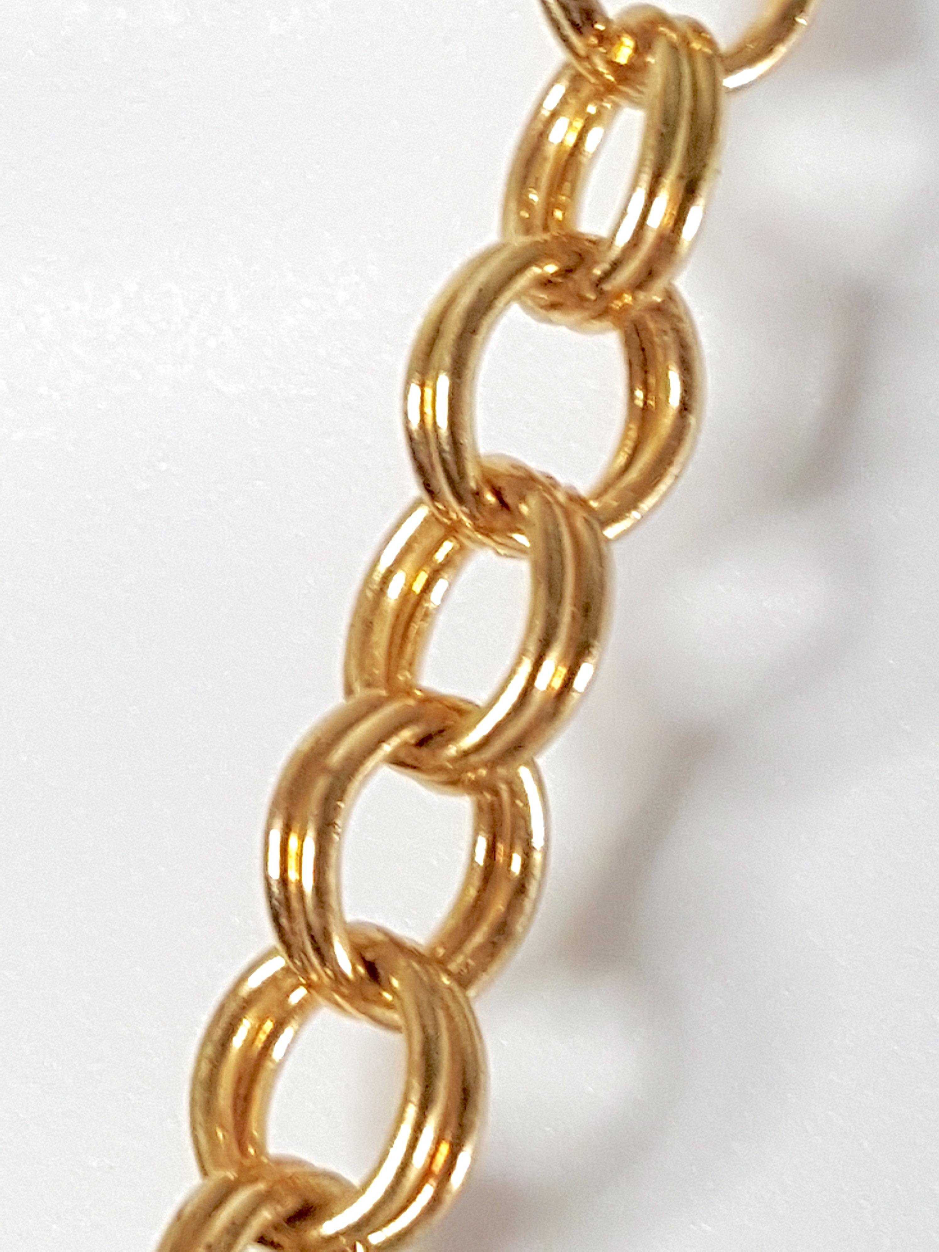 Women's or Men's Bakelite 1930s German ArtDeco GoldRinged EmeraldBallPendants ChainLink Necklace For Sale