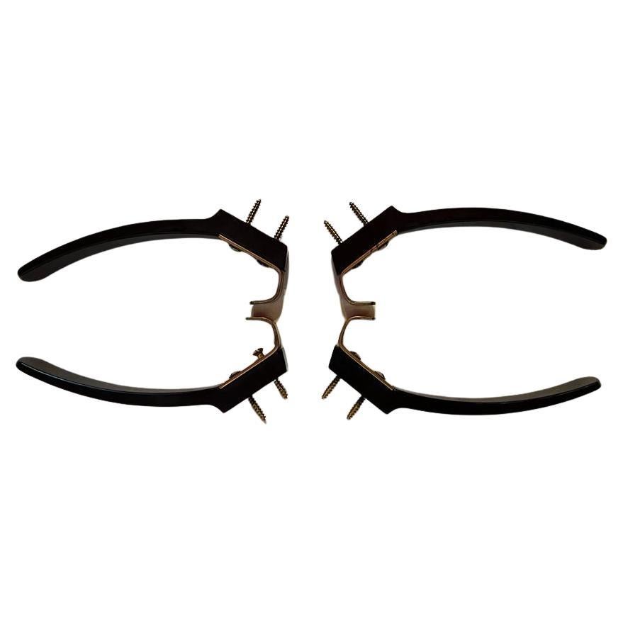 Ottone Bakelite and brass wall hooks, Austria, circa 1950 in vendita