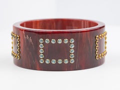 Bakelite and Gemstone Bangle by Mark Davis