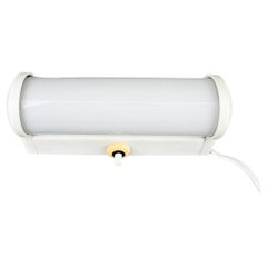 Bakelite and Milk Glass Wall Lamp, Czechoslovakia, 1950's