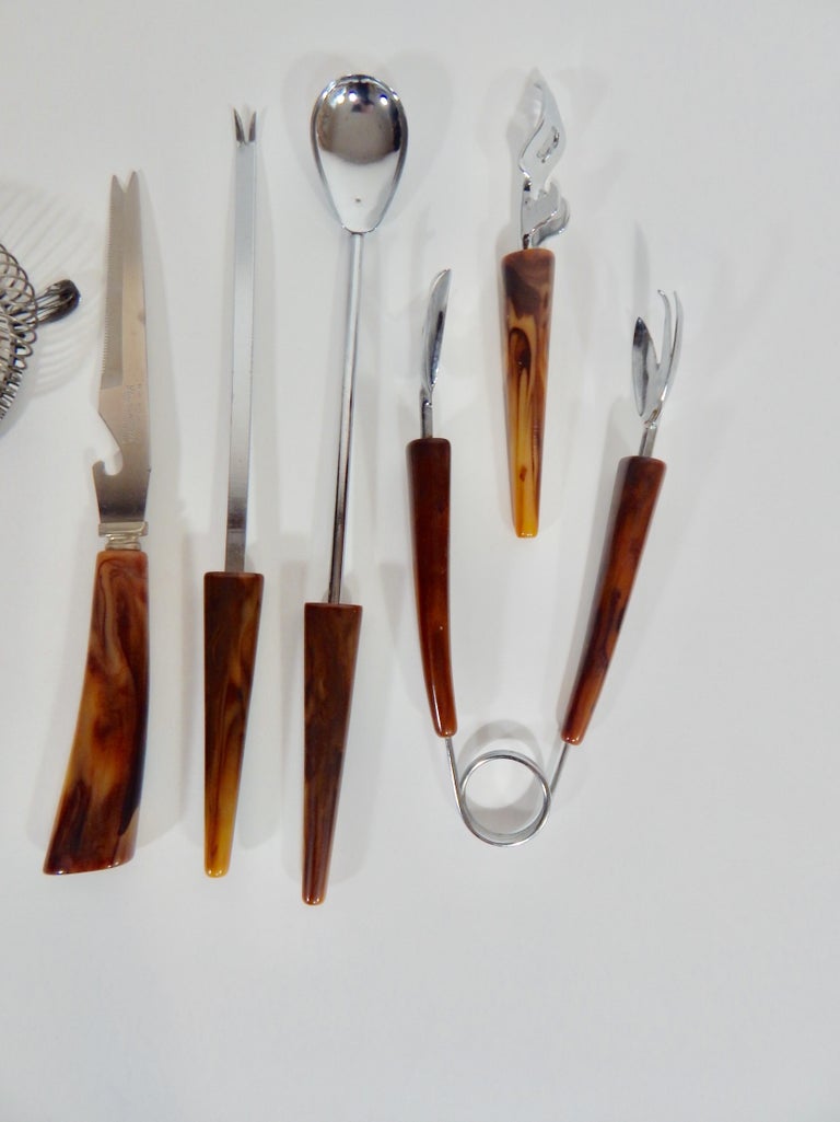 Bakelite Bar Utensil Set of 7 Piece, 1950s at 1stDibs bakelite bar set