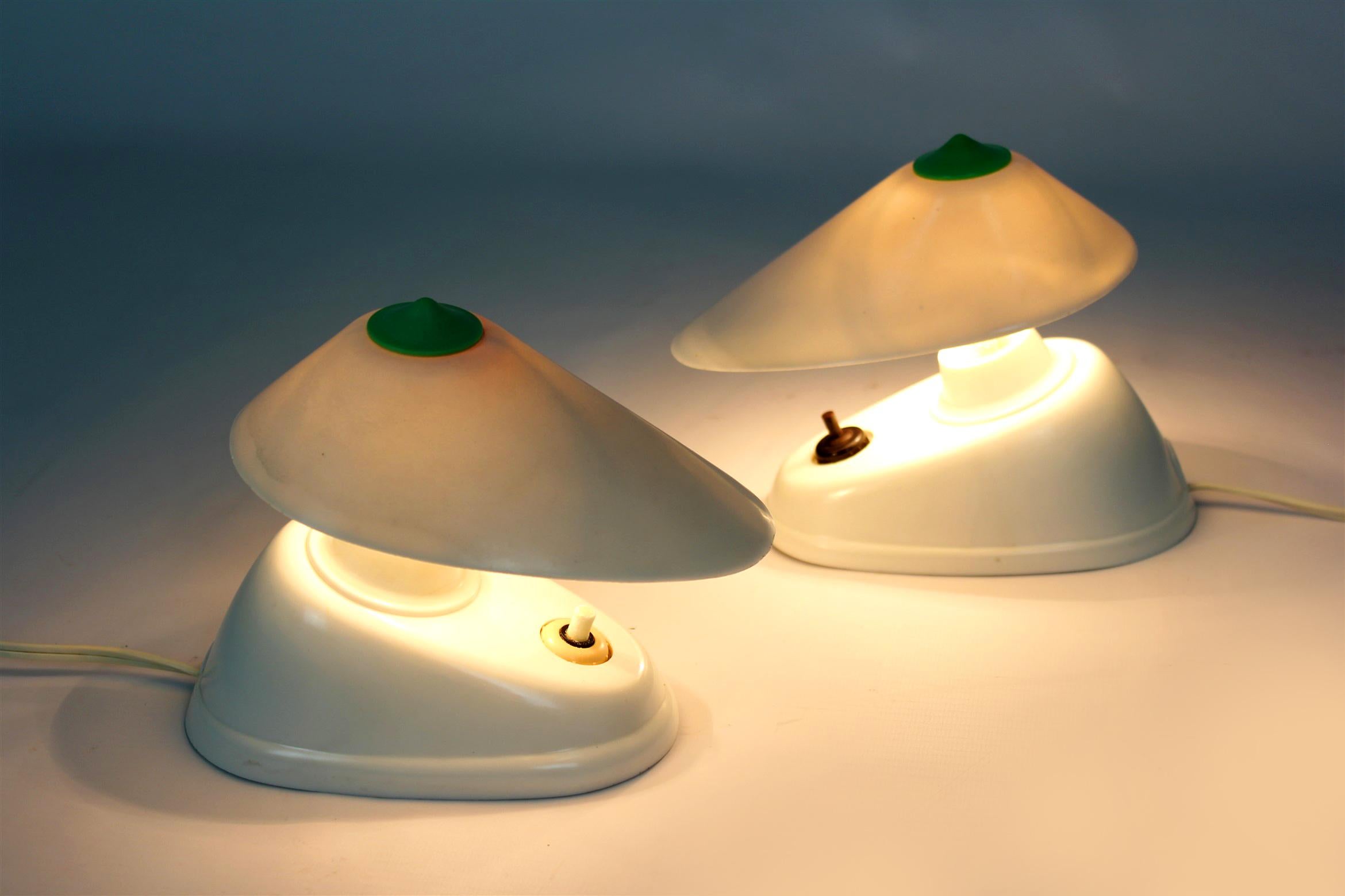 Bakelite Bauhaus Table Lamps from ESC, 1940s, Set of 2 For Sale 11